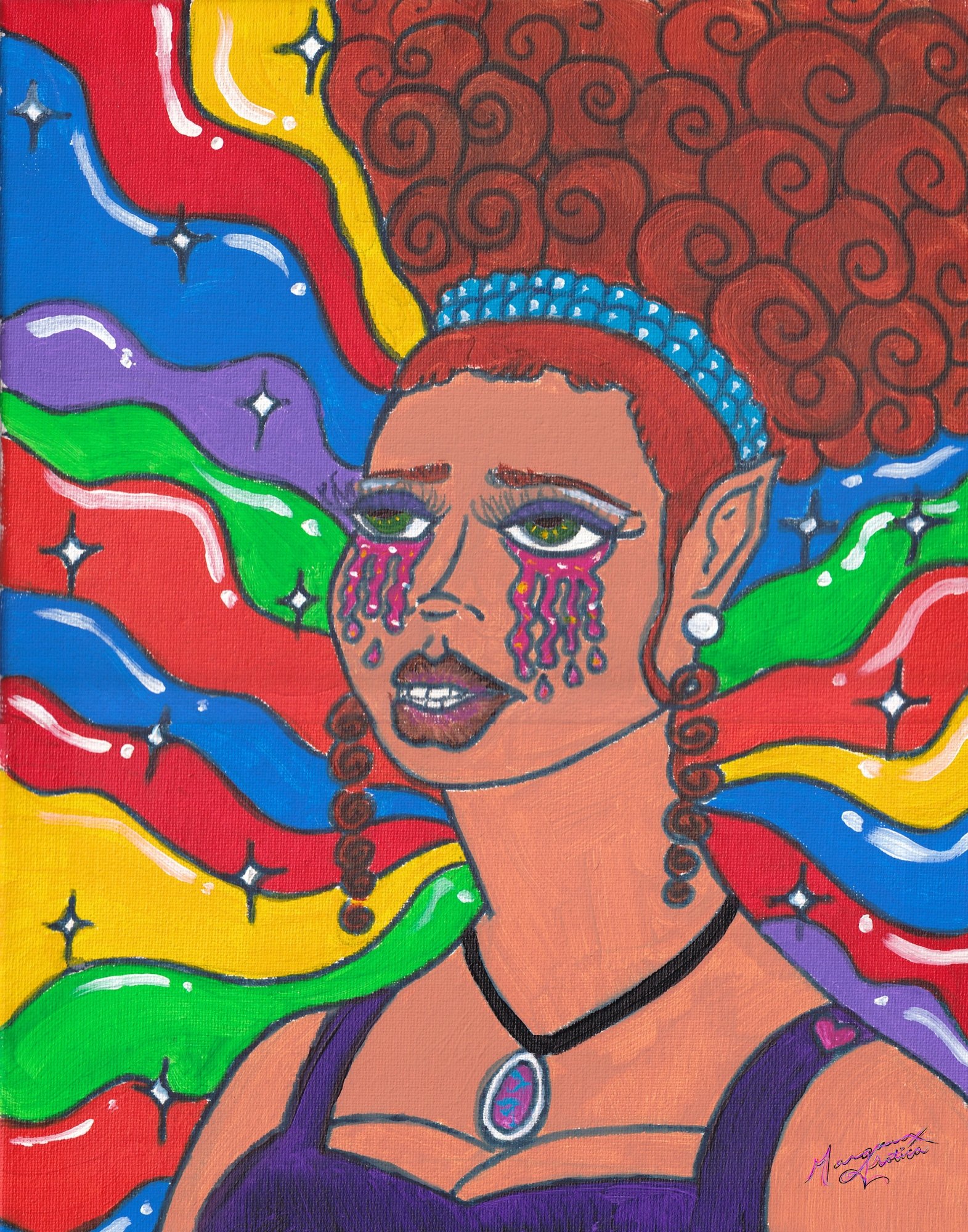 Glitter Tears Print