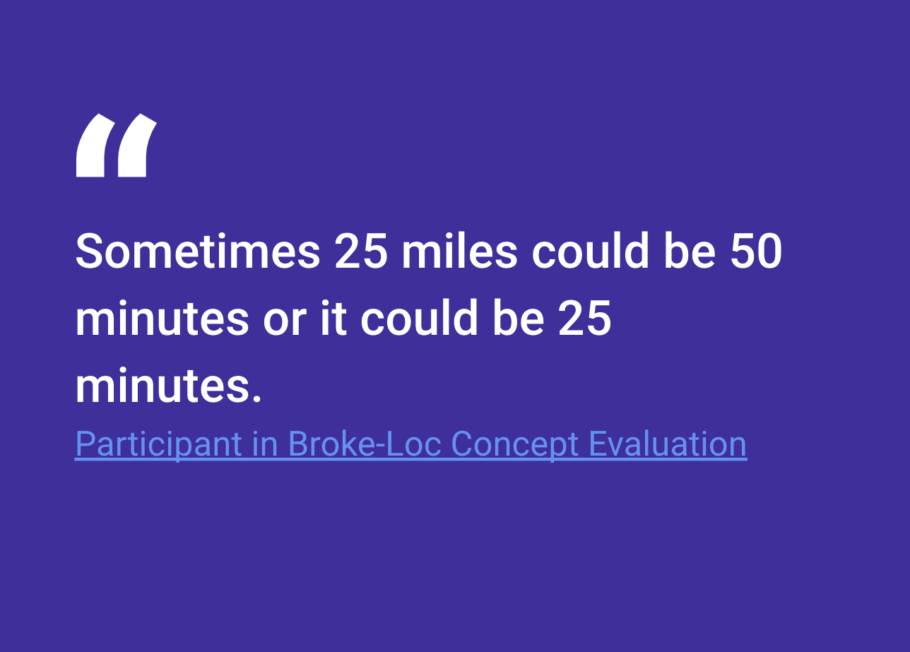 Searching by commute is helpful, but it’s also complex and nuanced. 

Today job seekers leave Indeed to see if they can commute to a job, but there are challenges with bringing commute to life: 
Requires the precise location of both the job seeker an