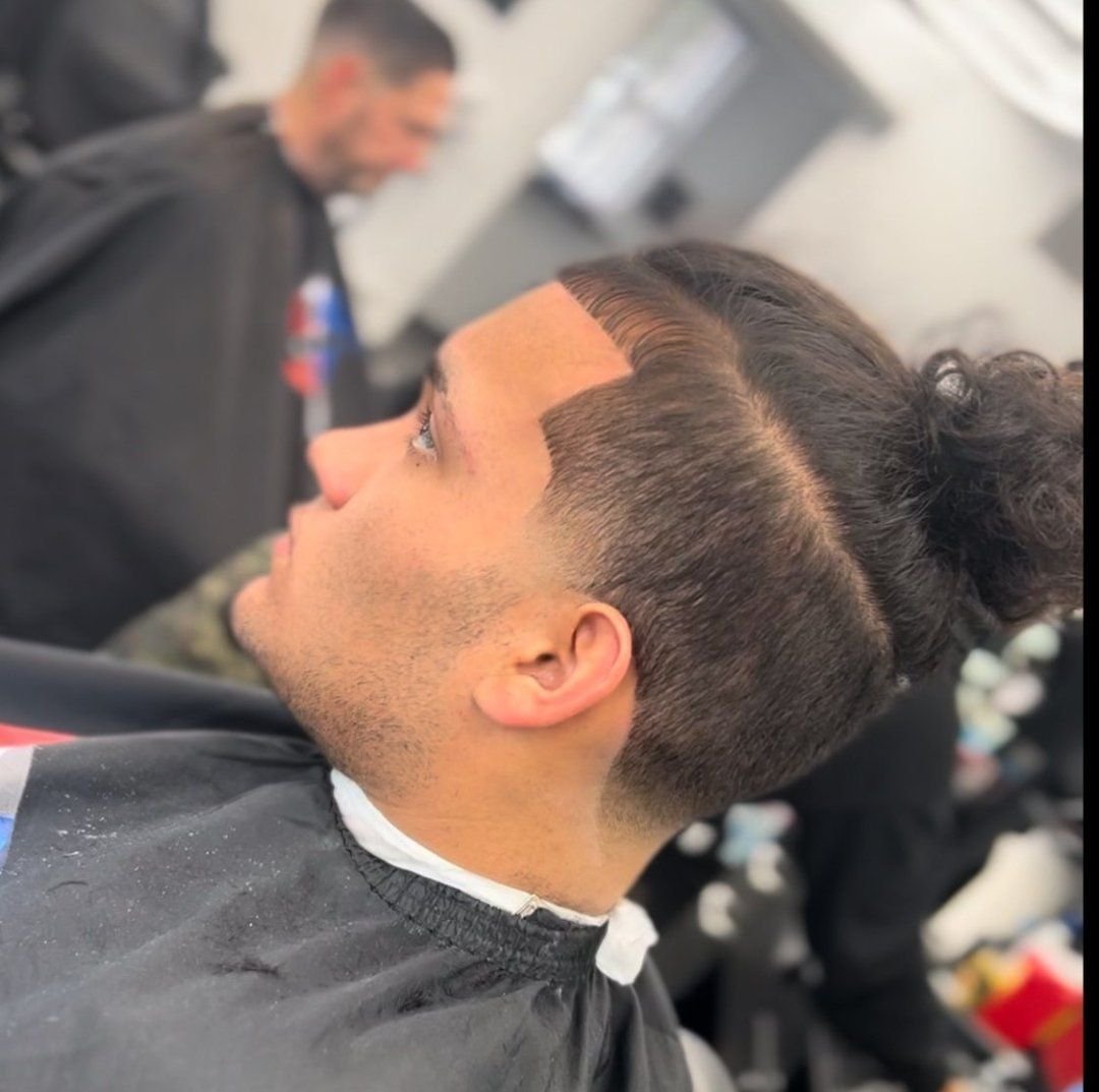 men's bun cut