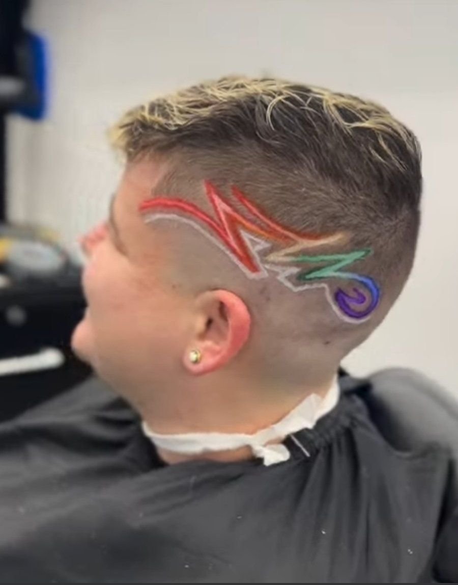 colored style cut gem city barbers