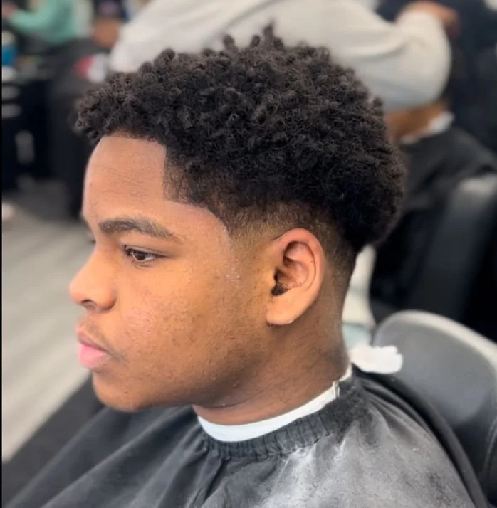 men's curly cut