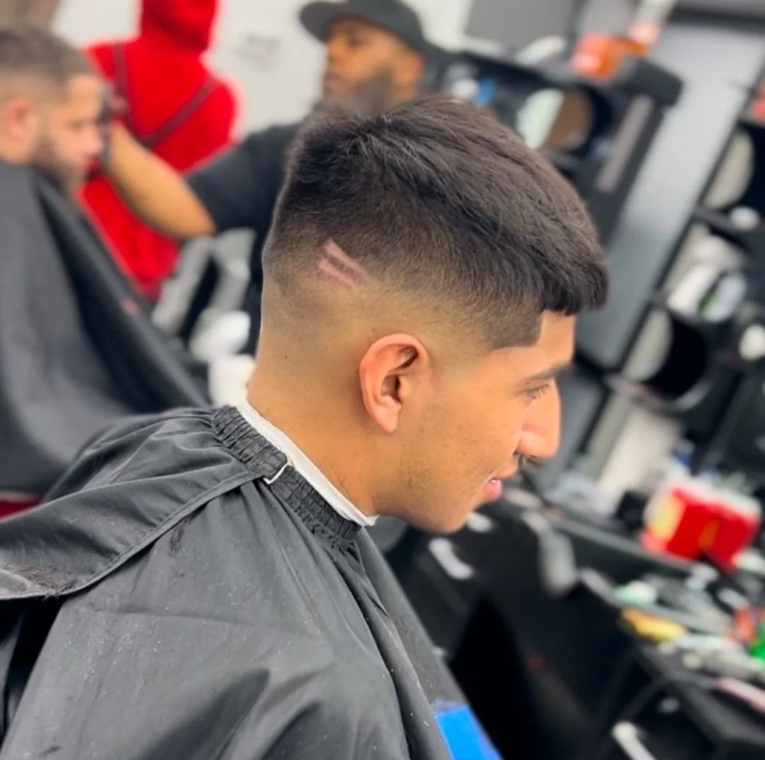 men's etched side cut