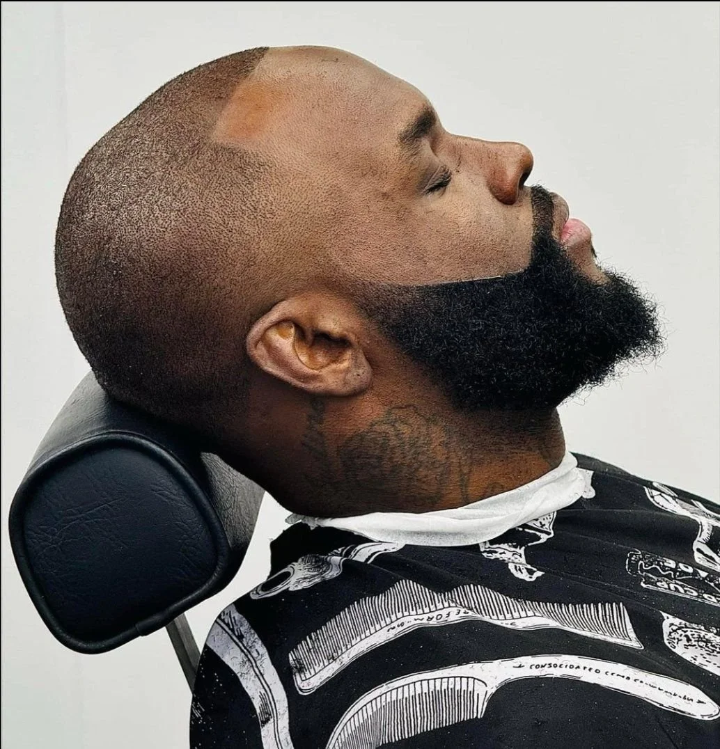 men's fade and beard cut