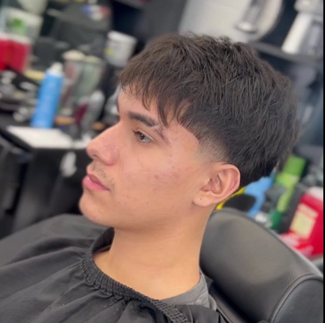 men's bangs cut