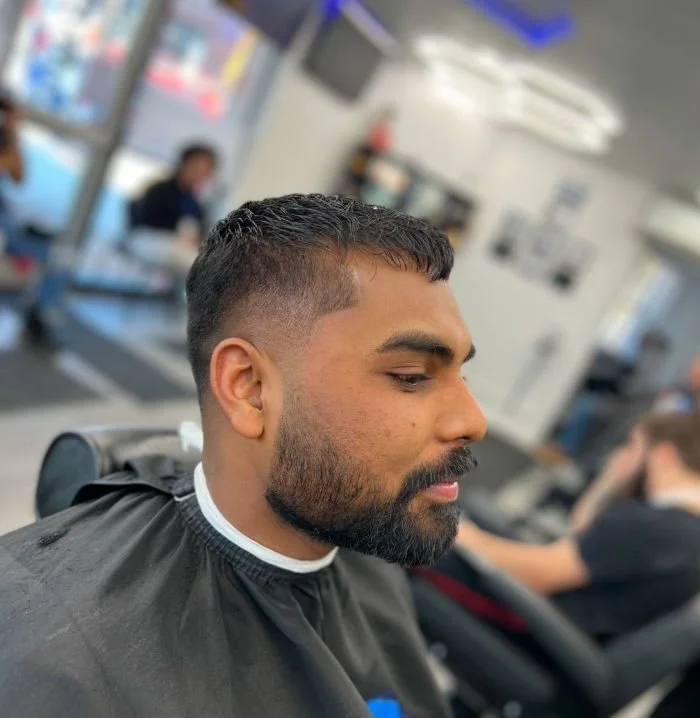 men's beard trim and hair
