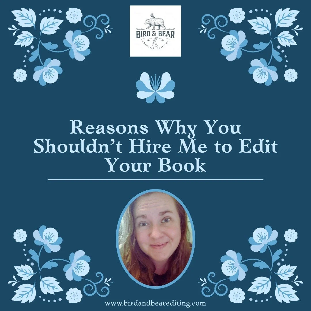 Are you a closed-door romance, fantasy, or YA author who's looking to get your book out in the world next year? Send me a DM or check out my website so we can talk about your free sample edit. :)
#birdandbear #birdandbearediting #bookeditor #fiction