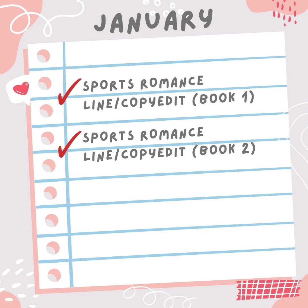 Starting the year off solid with some closed-door sports romance. :) 

#birdandbearediting #closeddooreditor #closeddoorromance #fictioneditor