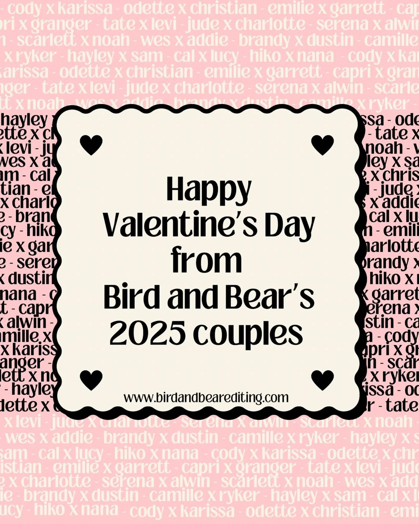 I had such a wonderful year editing love stories in 2025! 

And I&rsquo;m so excited to get my hands on some more closed-door romances this year!

If you&rsquo;re a closed-door romance, fantasy, or YA author, please reach out! I&rsquo;d love to see i