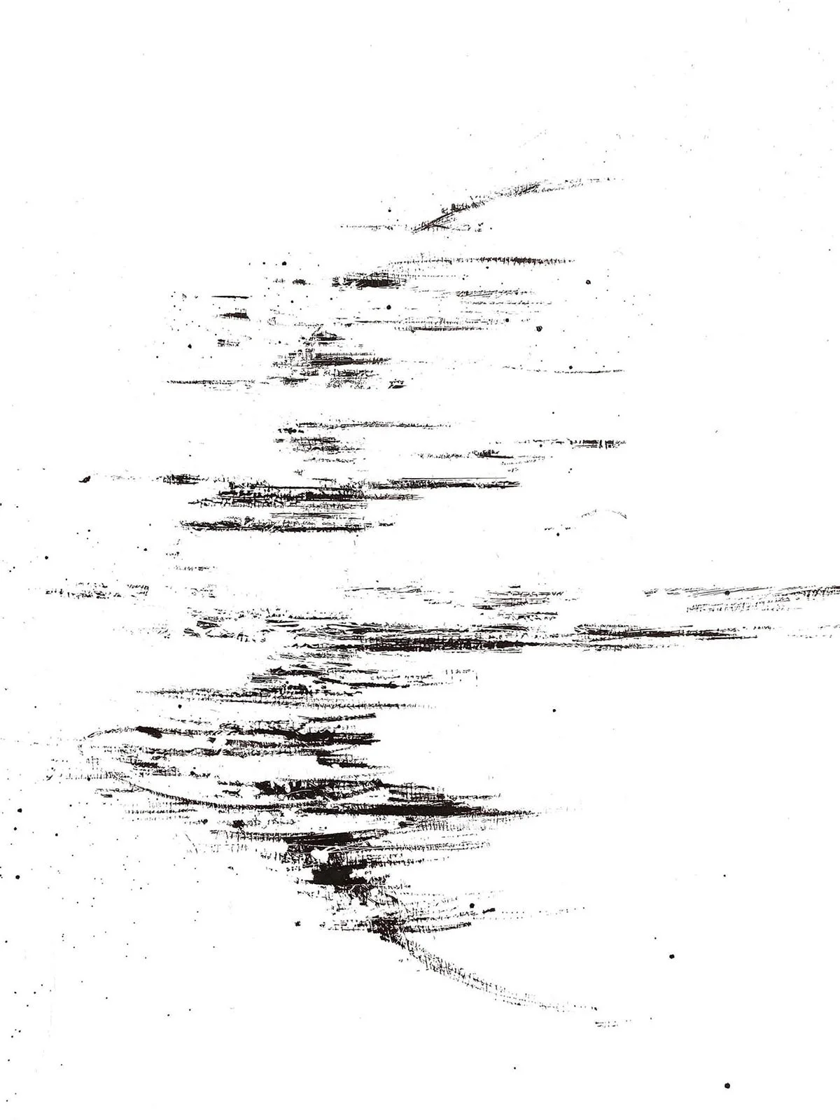 Kortárs absztrakt rajz rétegzett textúrákkal és dinamikus mozgásérzettel,