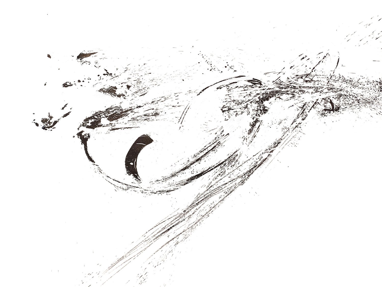 Minimalist figurative abstract horse painting by Hungarian abstract artist Dani Selyebi. Large-scale original acrylic artwork for contemporary interiors, ideal for interior designers and modern spaces.