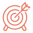 Arrow hitting the bullseye on a target