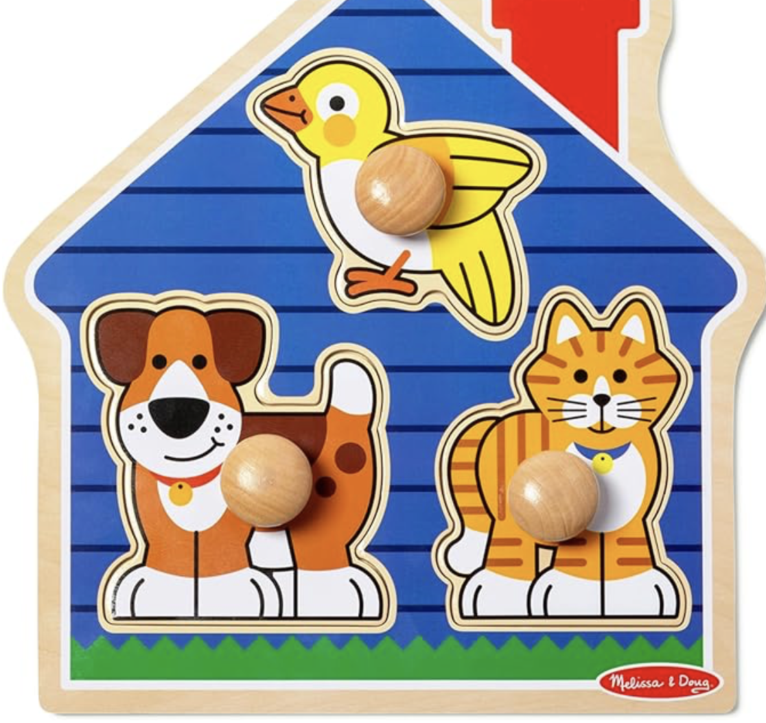 Melissa & Doug - Pet Animals Jumbo Knob Puzzle