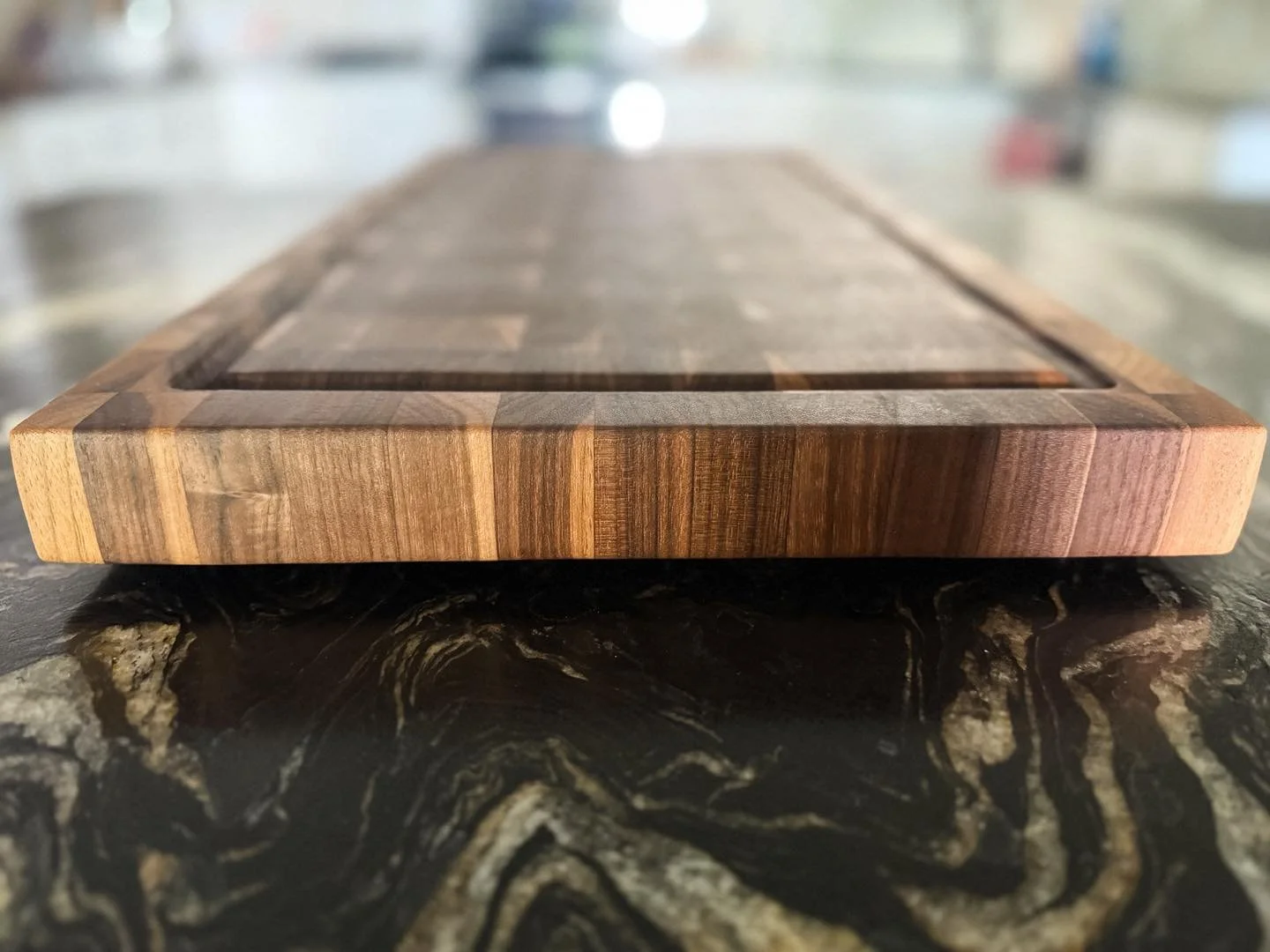 This custom 12x24 walnut end grain chopping block with juice ring is on its way to its new home today. 📦🏠🤎

#onlywoodvibes #handcraftedwoodwork #cuttingboards #woodworking #supportsmallbusiness #supportveteranbusiness #madeintexas