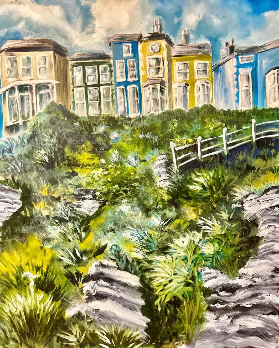 Cascades Late Summer Saturday
Acrylic on Canvas
34 x 41.4"
available at Burfields, Ventnor