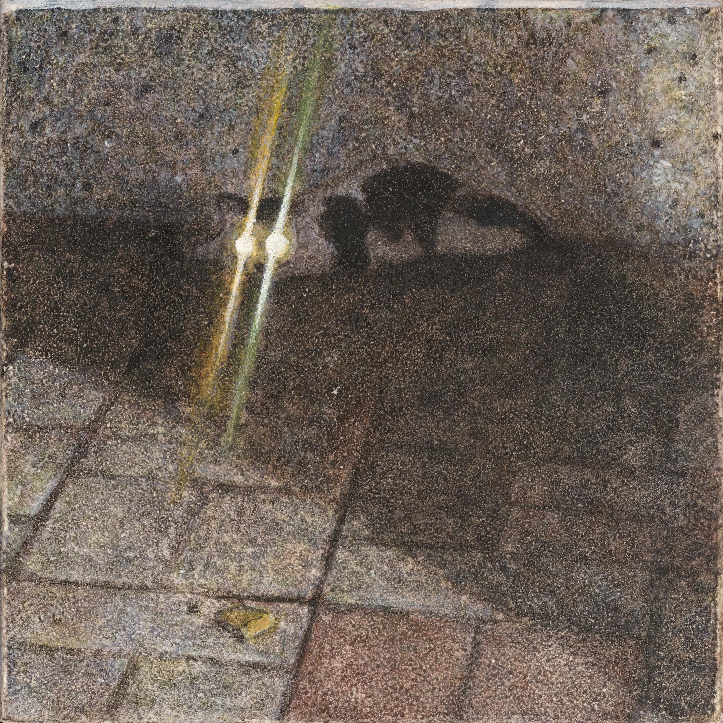 Xufei-Qiao-Cat-in-the-Night-Tempera-on-Wood-15cm15cm.jpg
