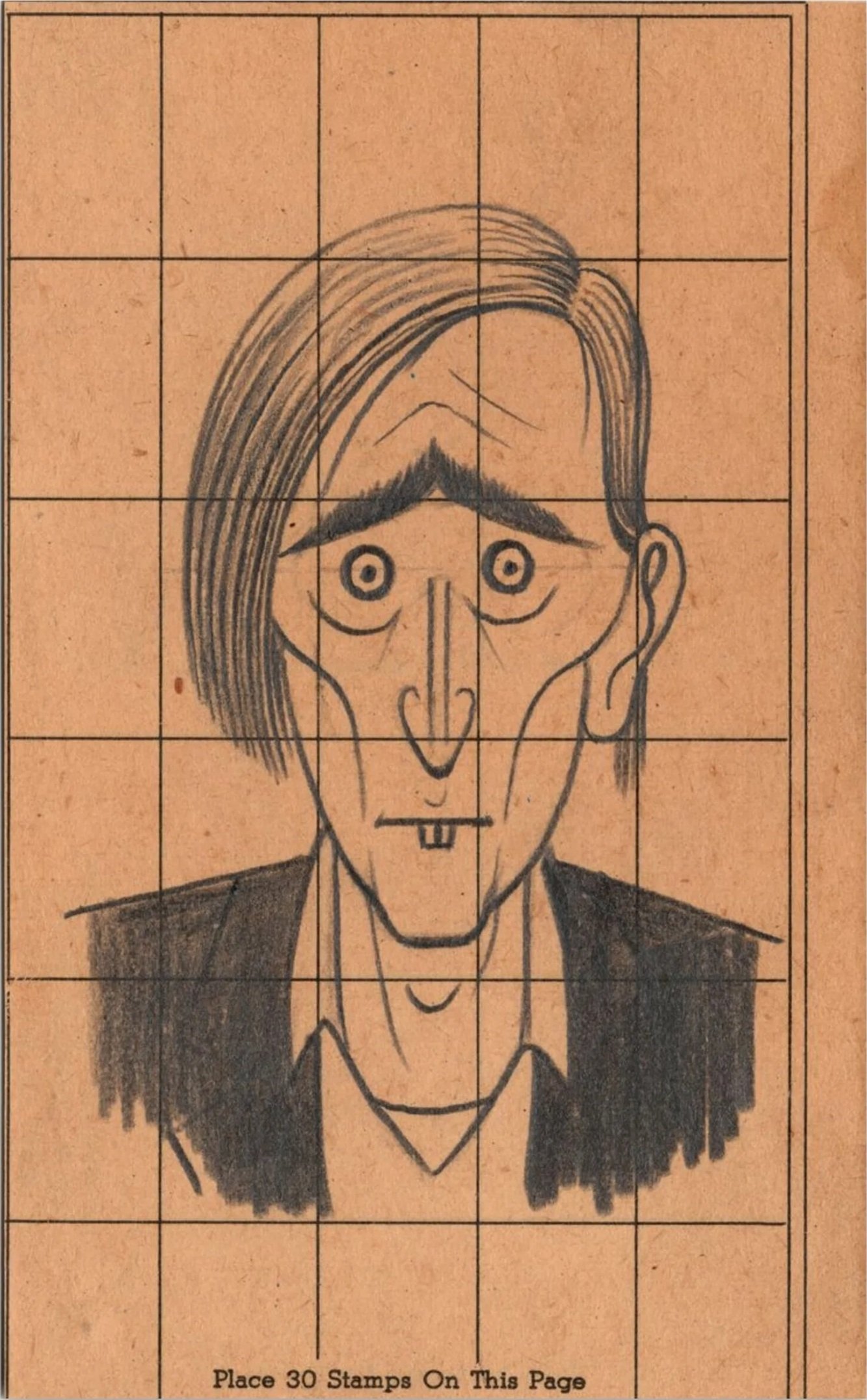 Vatis Species 33, 2024 
pencil on found paper mounted to postcard 
5 1/2 x 3 1/2 in | 14 x 8.9 cm