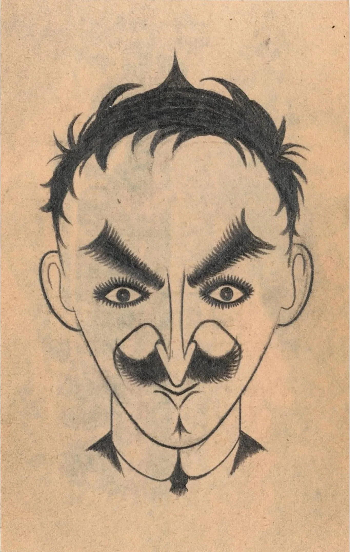 Vatis Species 9, 2024 
pencil on found paper mounted to postcard 
5 1/2 x 3 1/2 in | 14 x 8.9 cm