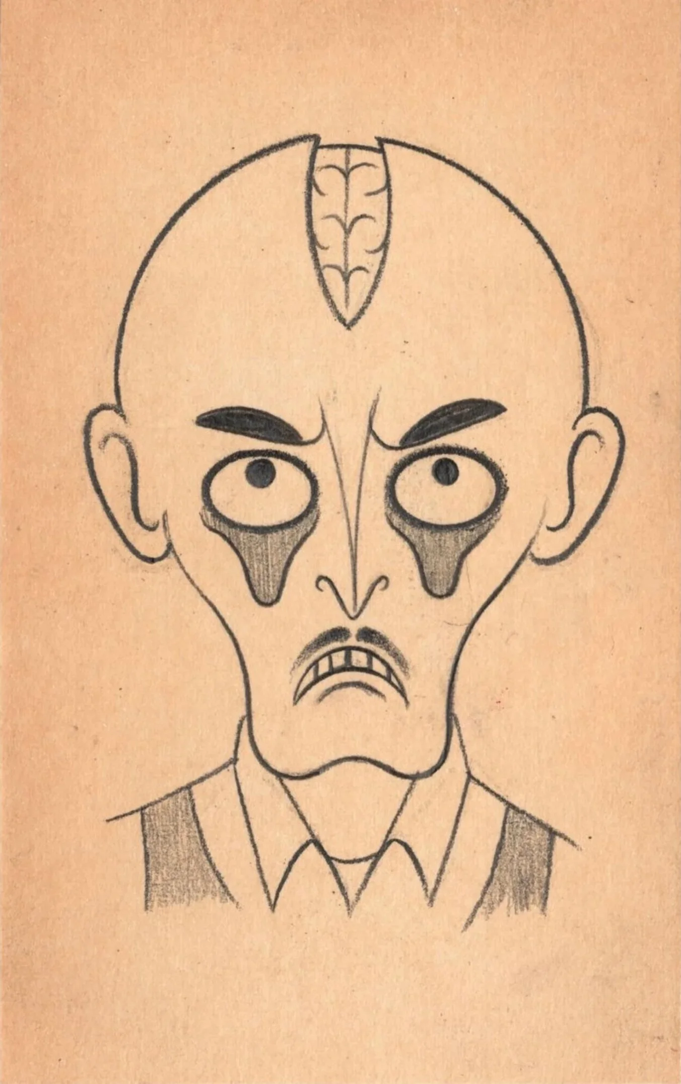 Vatis Species 19, 2024 
pencil on found paper mounted to postcard 
5 1/2 x 3 1/2 in | 14 x 8.9 cm