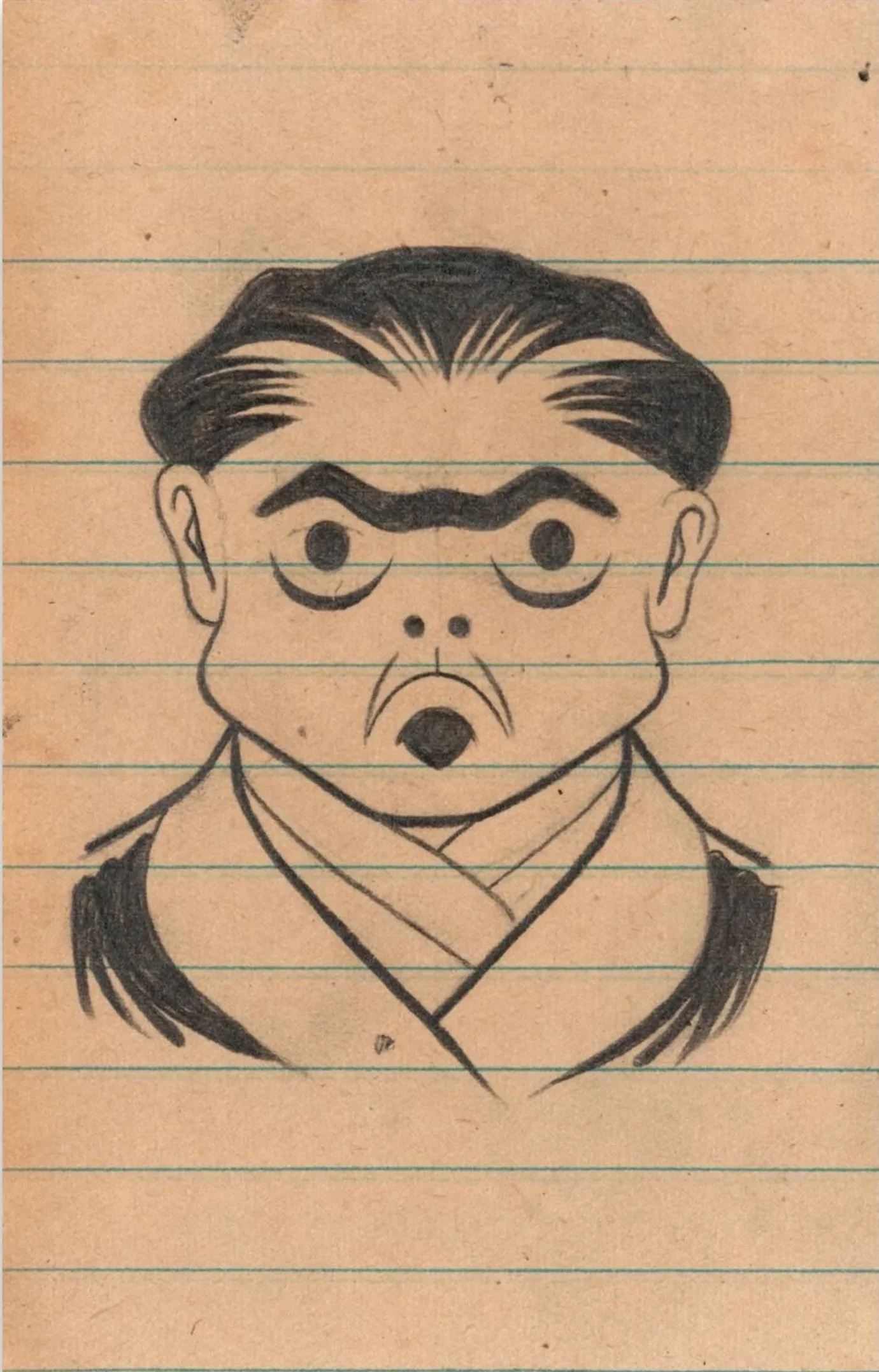 Vatis Species 21, 2024 
pencil on found paper mounted to postcard 
5 1/2 x 3 1/2 in | 14 x 8.9 cm