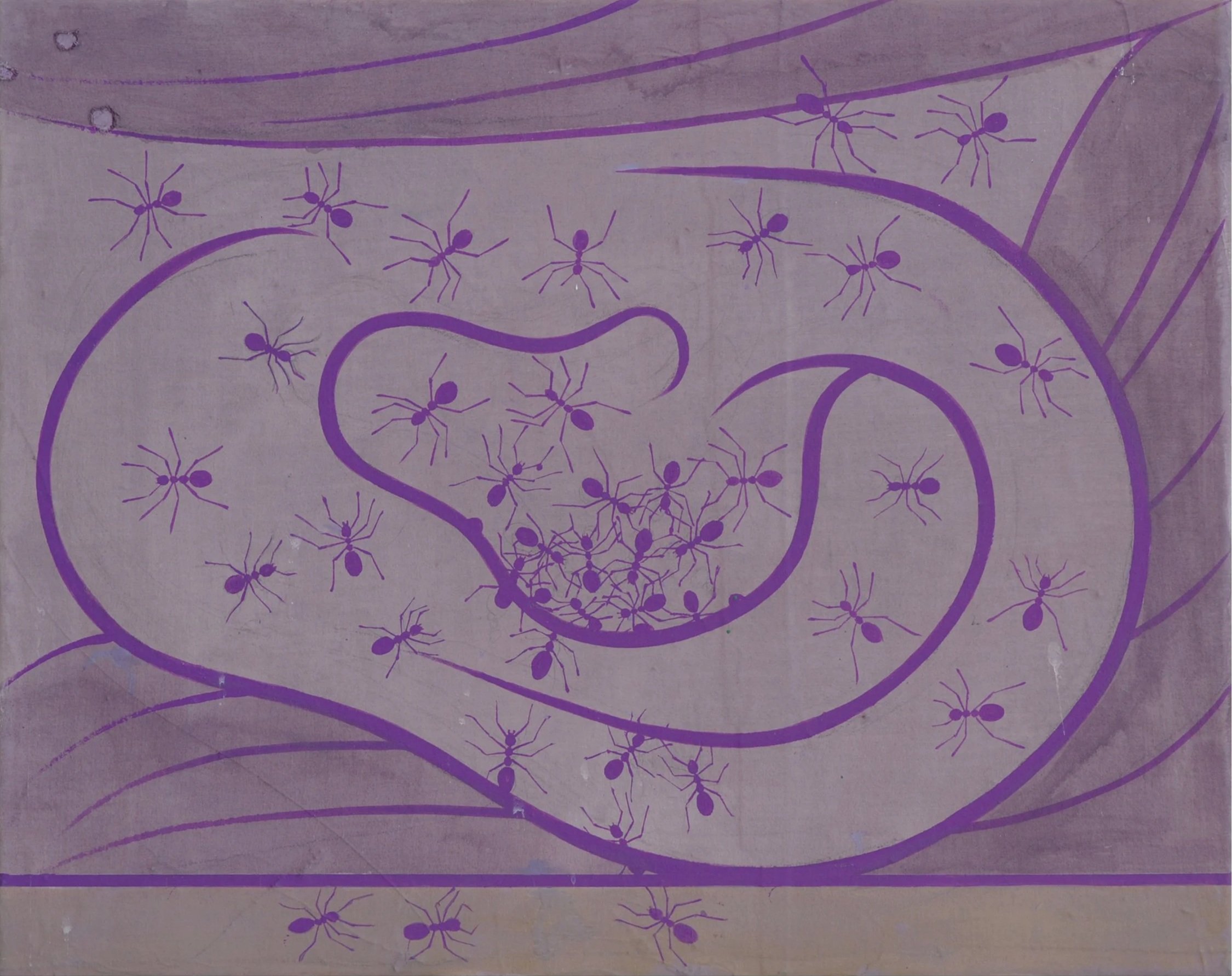 The Uninvited, 2025 
Flashe on muslin mounted on canvas 
16 x 20 in. | 40 x 50 cm