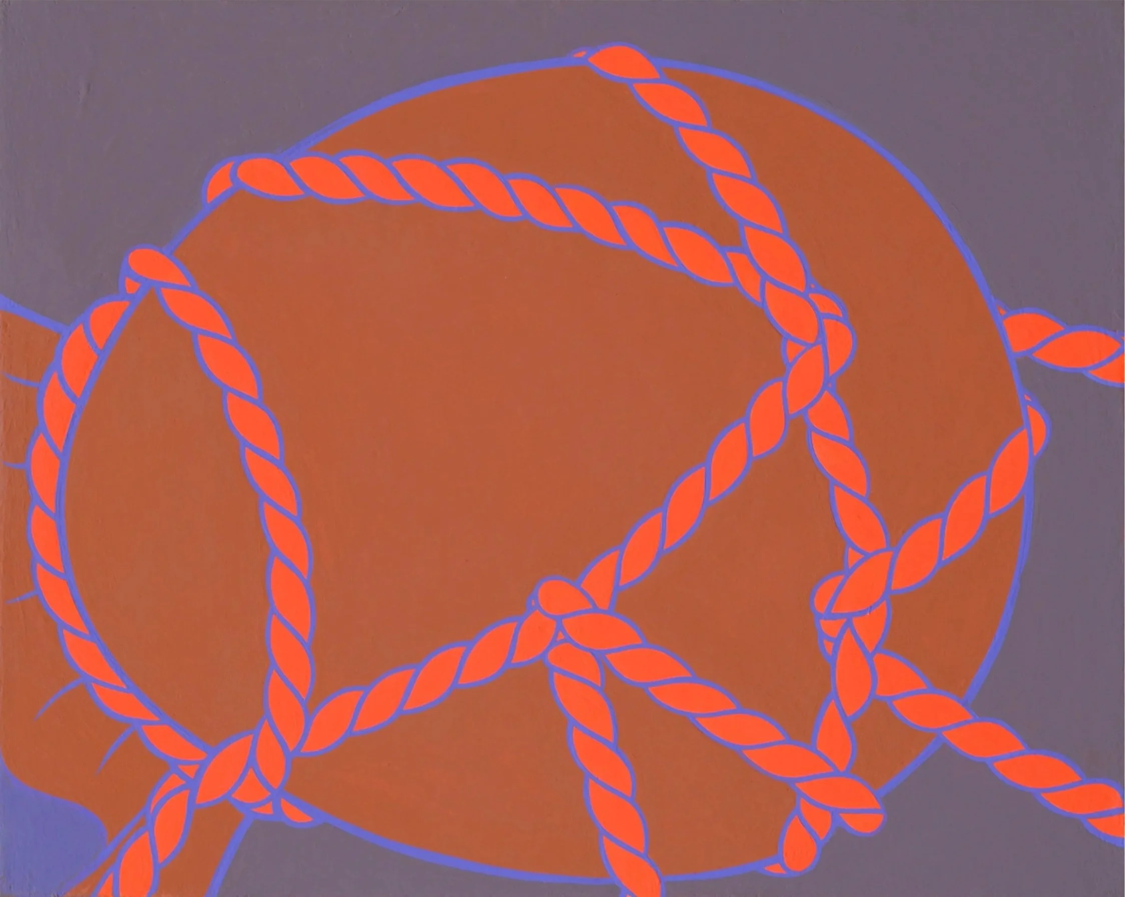 Loose Ends, 2025 
Flashe on muslin mounted on canvas 
16 x 20 in. | 40 x 50 cm