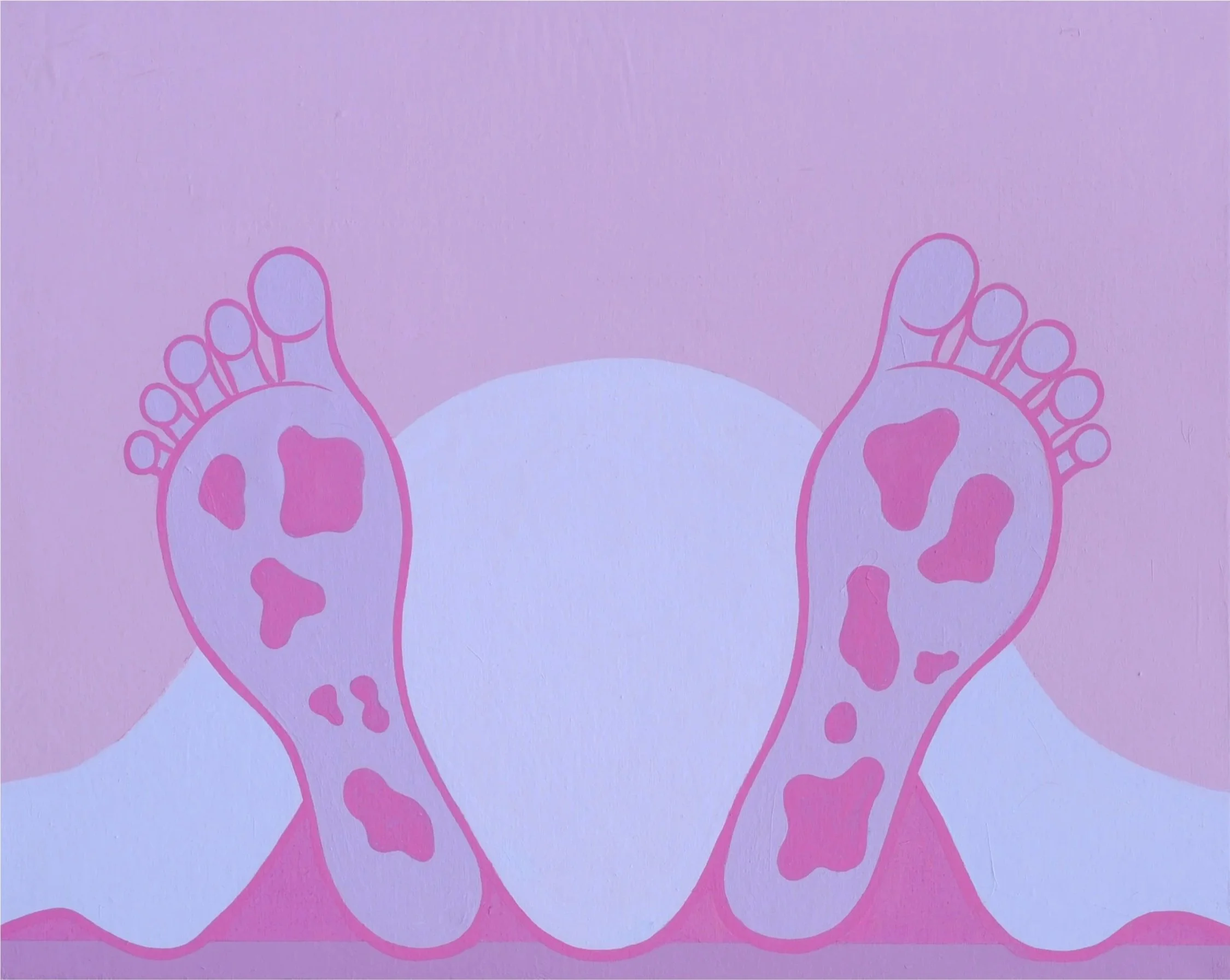 Left for Dead, 2025 
Flashe on muslin mounted on canvas 
16 x 20 in. | 40 x 50 cm