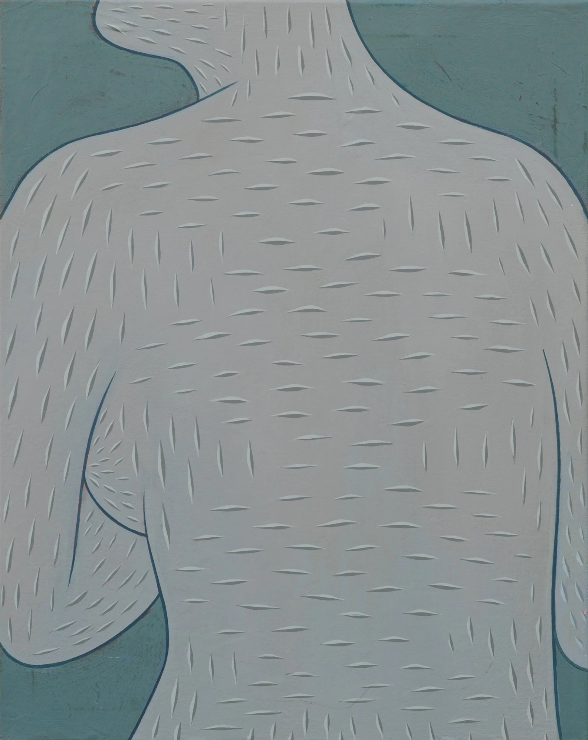 Hidden Ways, 2025 
Flashe on muslin mounted on canvas 
20 x 16 in. | 50 x 40 cm