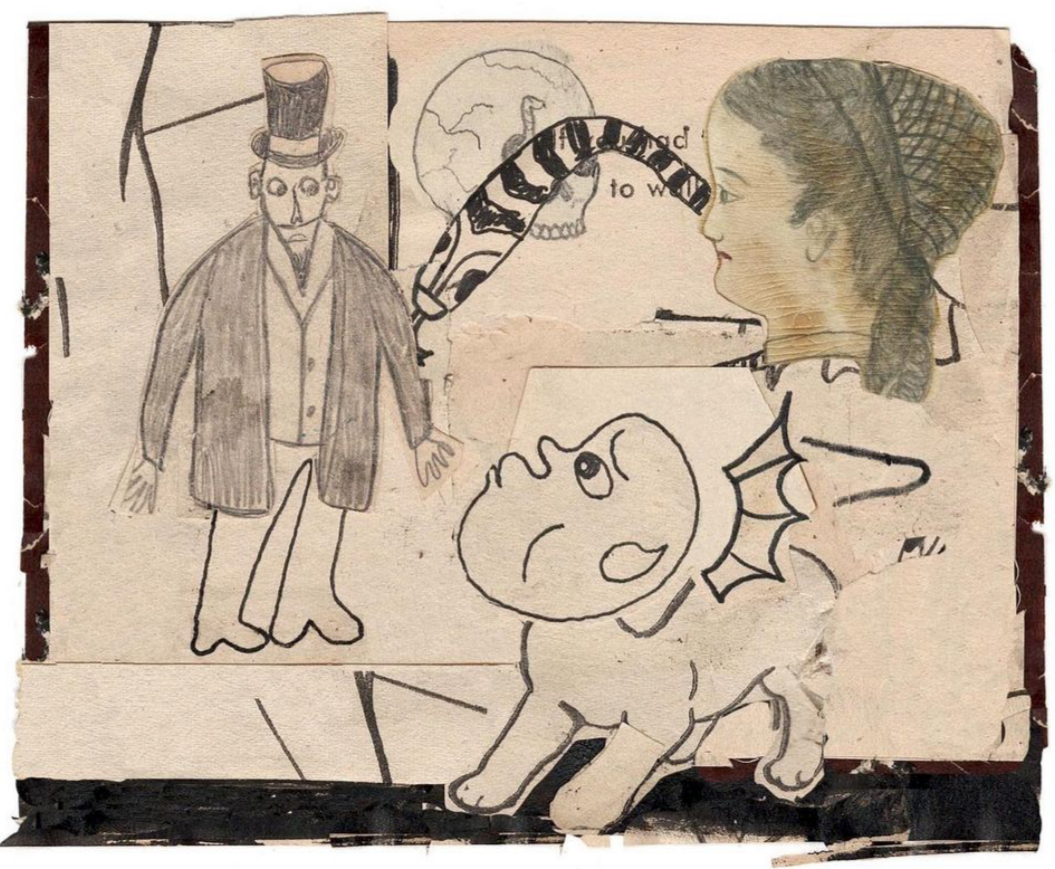 Snake Charmer, 2021 
pencil, ink, paper on cardboard 
5 x 7 in. | 12.7 x 17.8 cm