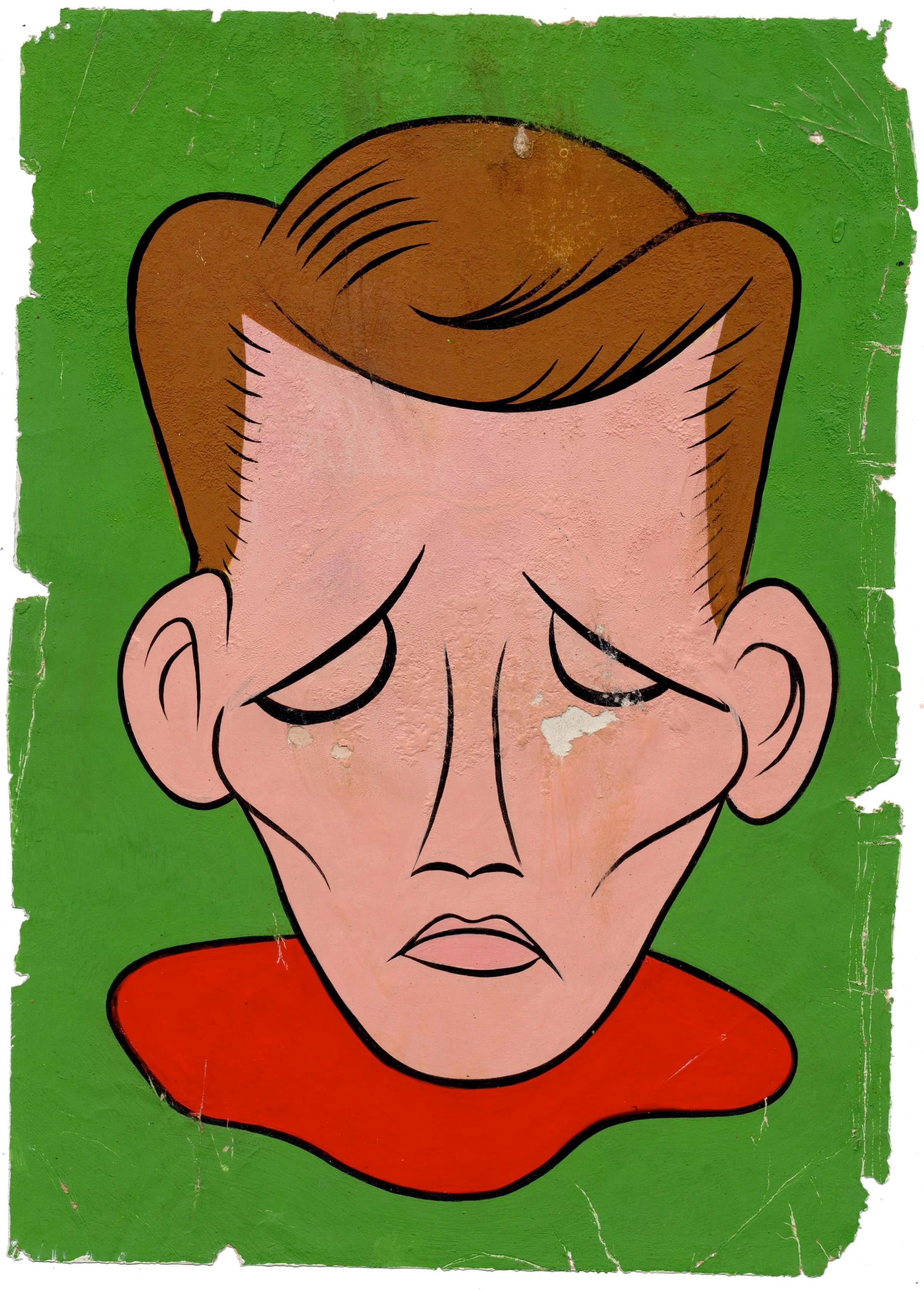 Untitled (Head), 2025 
flashe on paper 
10½ x 7 in. | 26 x 17 cm