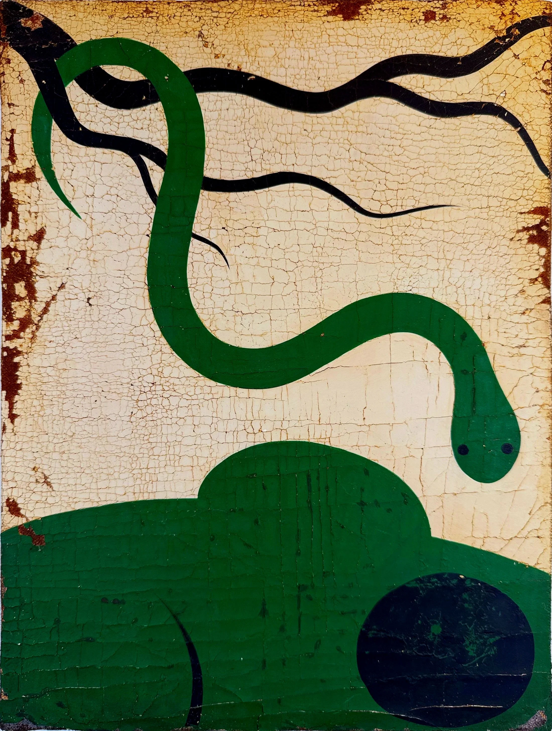 A Dream Finds Its Shape, 2025 
distemper and oil on canvas mounted on panel 
12 x 9 in. | 20 x 25 cm