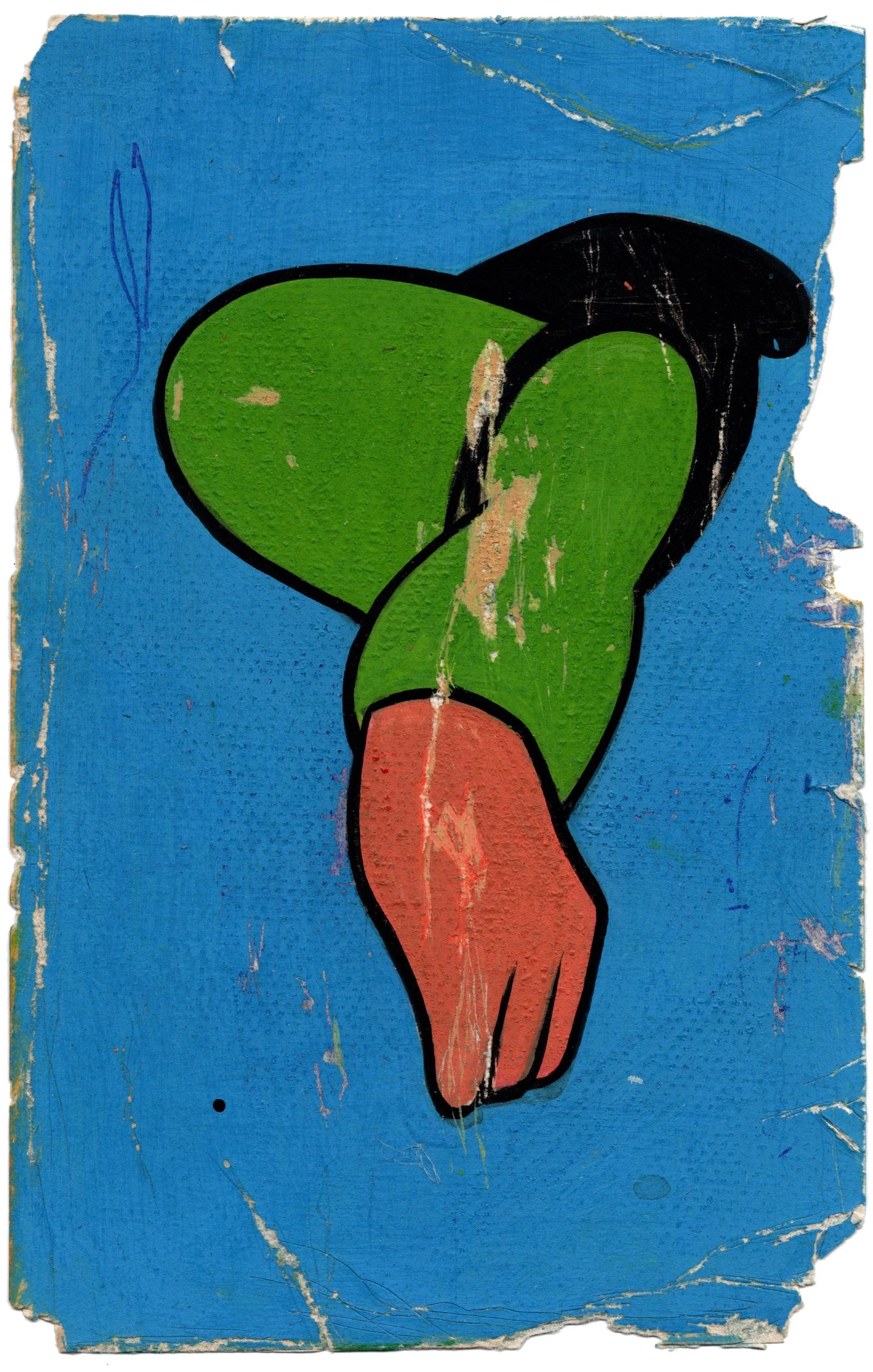 Untitled, 2025 
flashe on cardboard 
5 x 3 in. | 12 x 7 cm