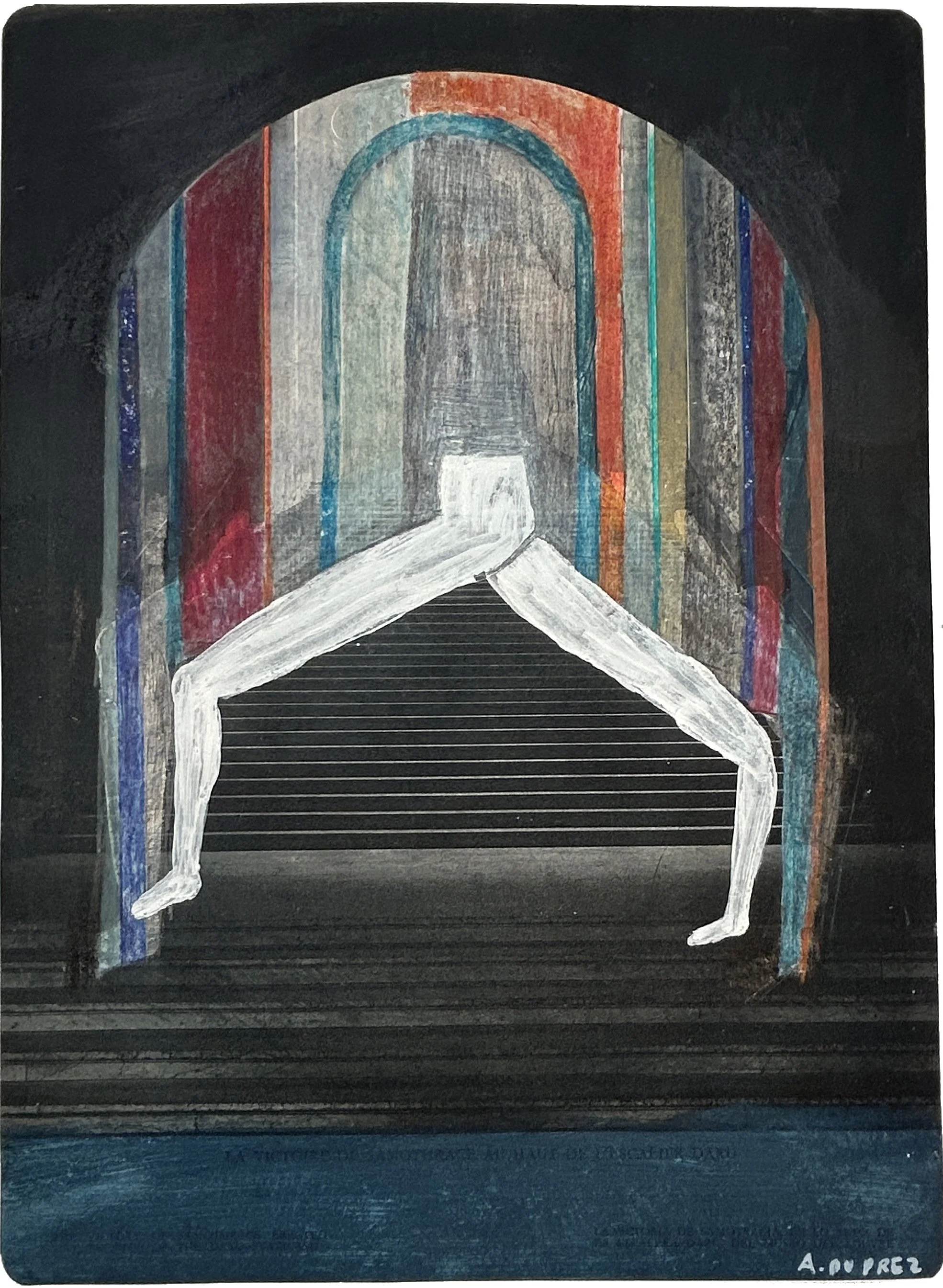  Alexandra Duprez  
Untitled, 2026 
oil, acrylic, colored pencil on found paper 
15⅜ x 11½ in. 
39 x 29 cm