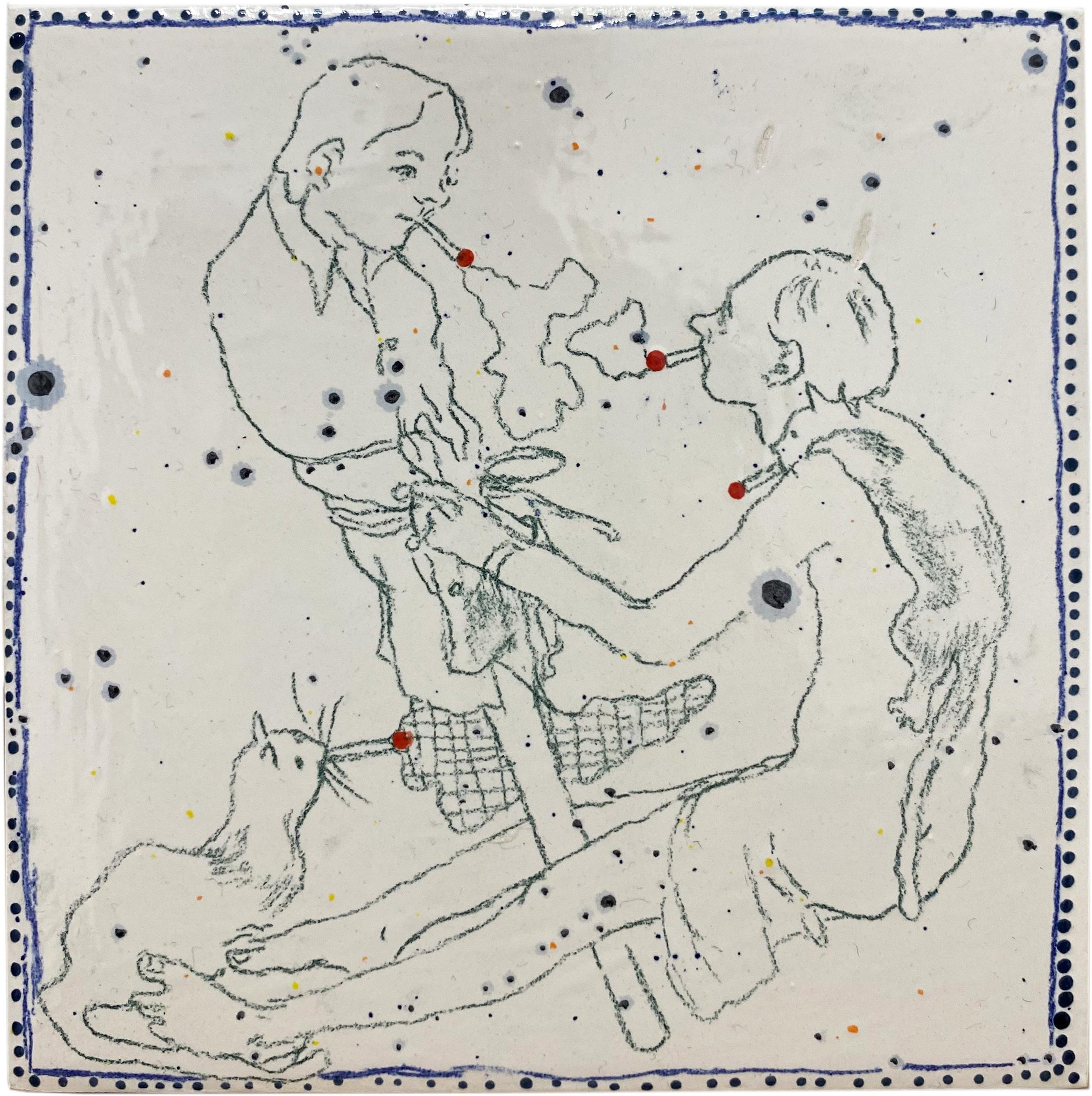 Dasha Shishkin
Untitled (4), 2025
glazed ceramic tile
6 x 6 in.
15 x 15 cm