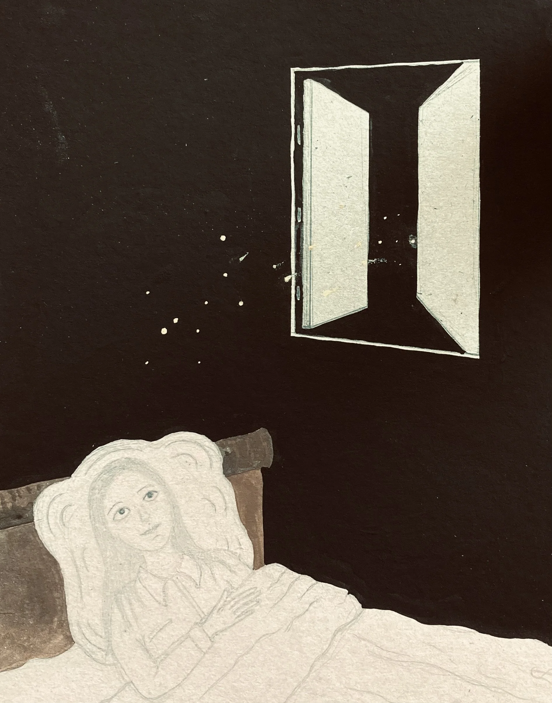  Aurélie Salavert  
All the lights (Toutes les lumières), ND 
gouache, pastel and pencil on paperboard 
11 x 7⅞ in. 
28 x 20 cm