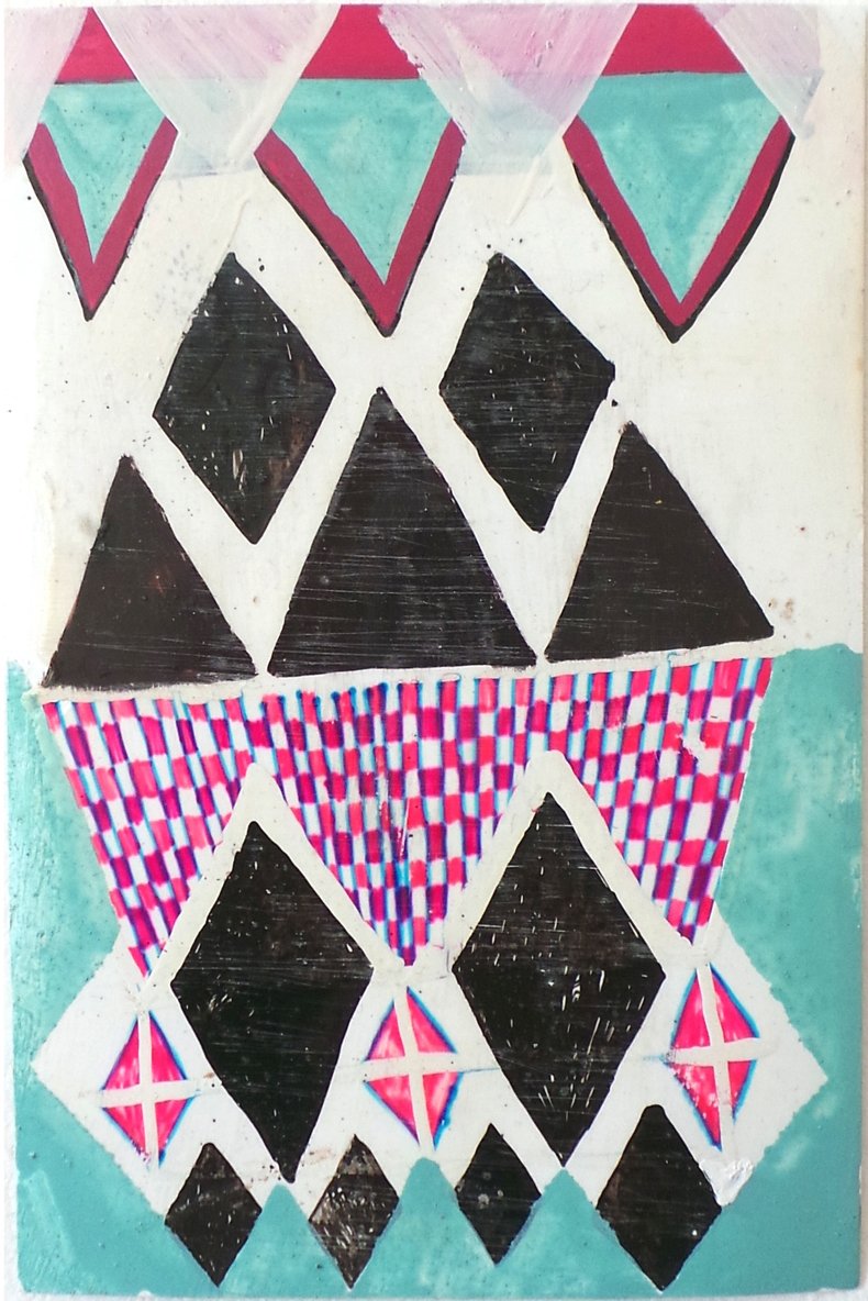 Jason Thompson
Drawing, 2020
enamel paint, ink and varnish on photographic paper
6 x 4 in.
15 x 10 cm
Collection of mepaintsme