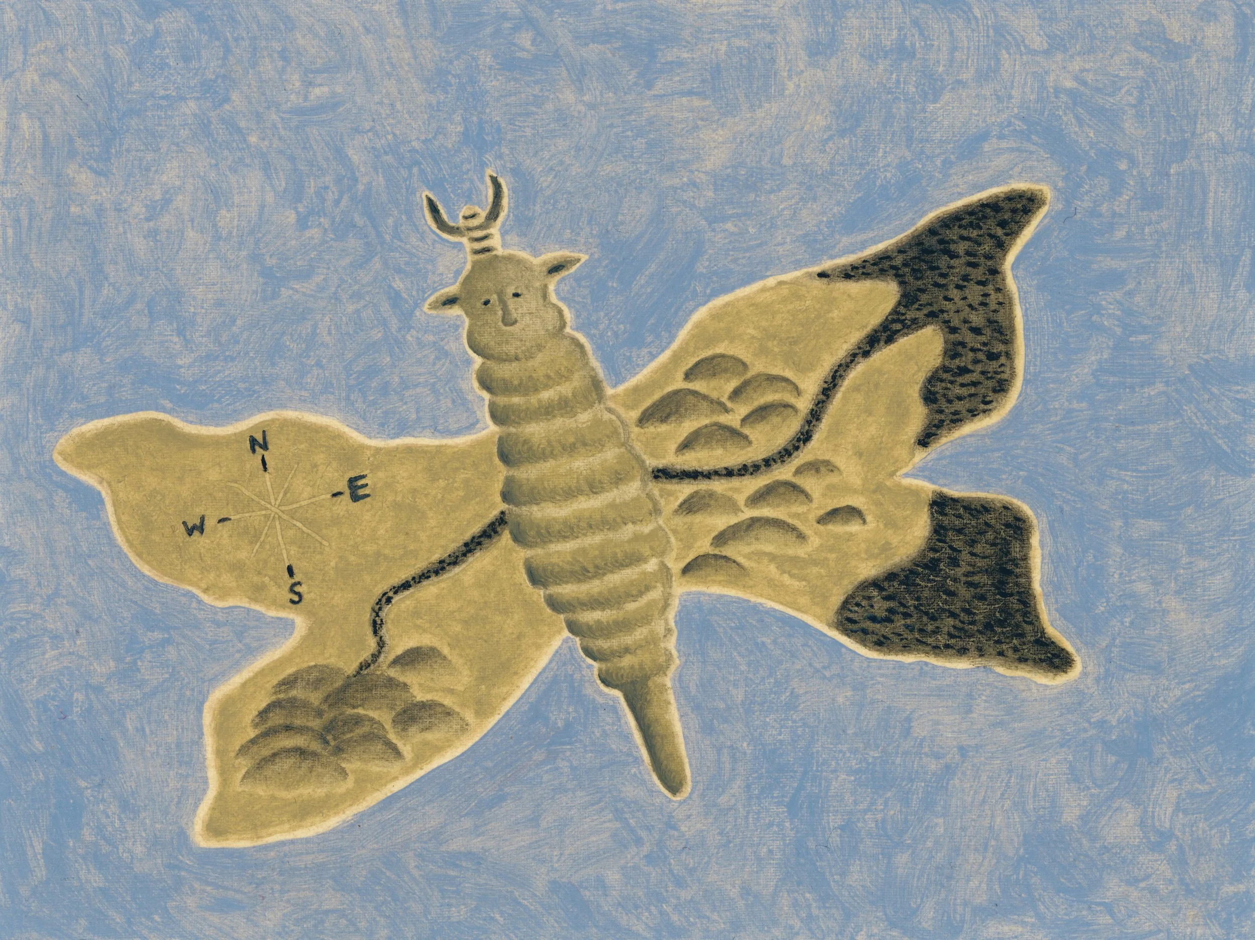  Joseph Dilnot  
Flying Map, 2026 
oil on paper 
6 x 8 in 
15.2 x 20.3 cm