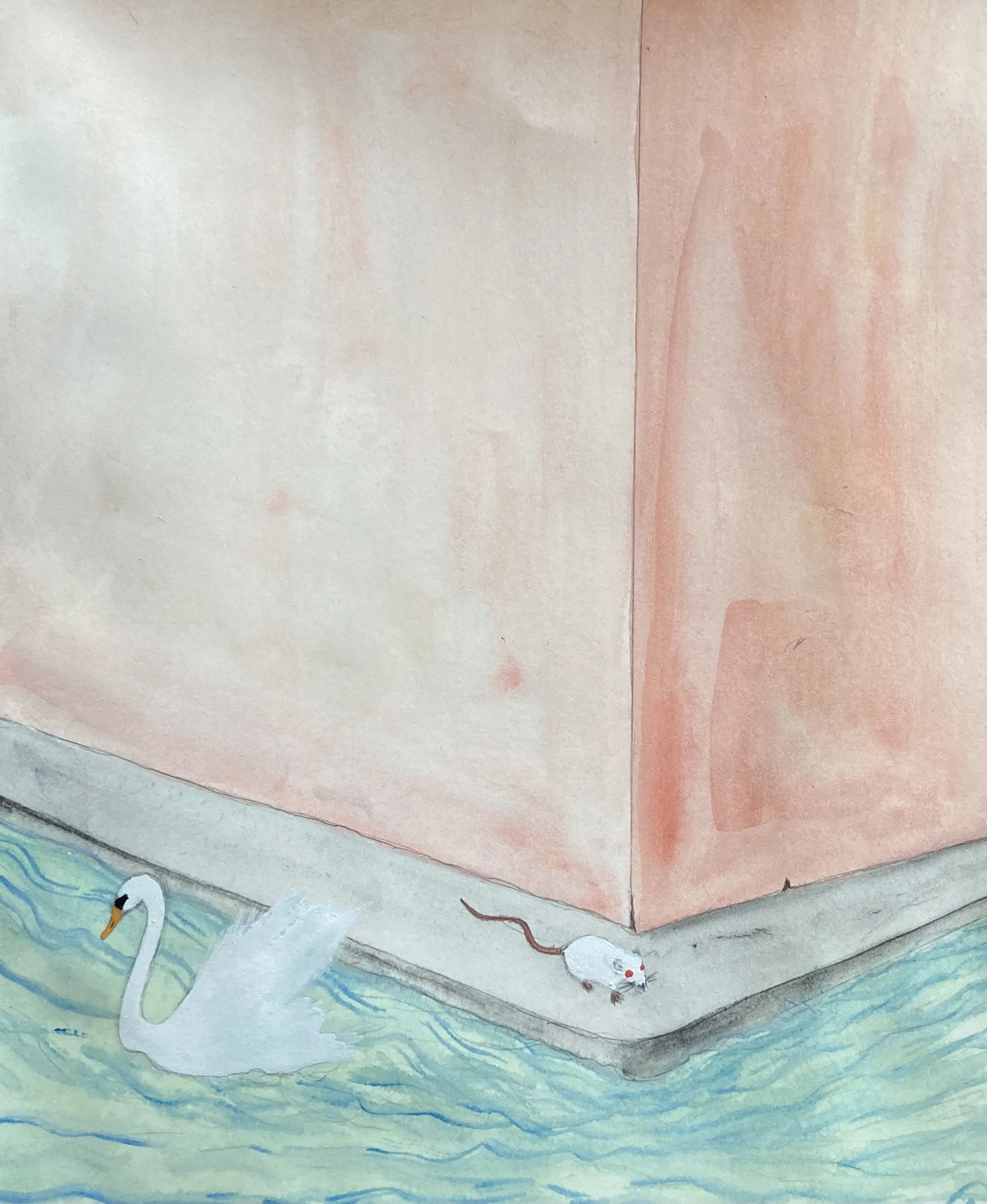  Aurélie Salavert  
Biennial (Biennale), ND 
watercolor and pencil on paper 
10¼ x 8¼ in. 
26 x 21 cm