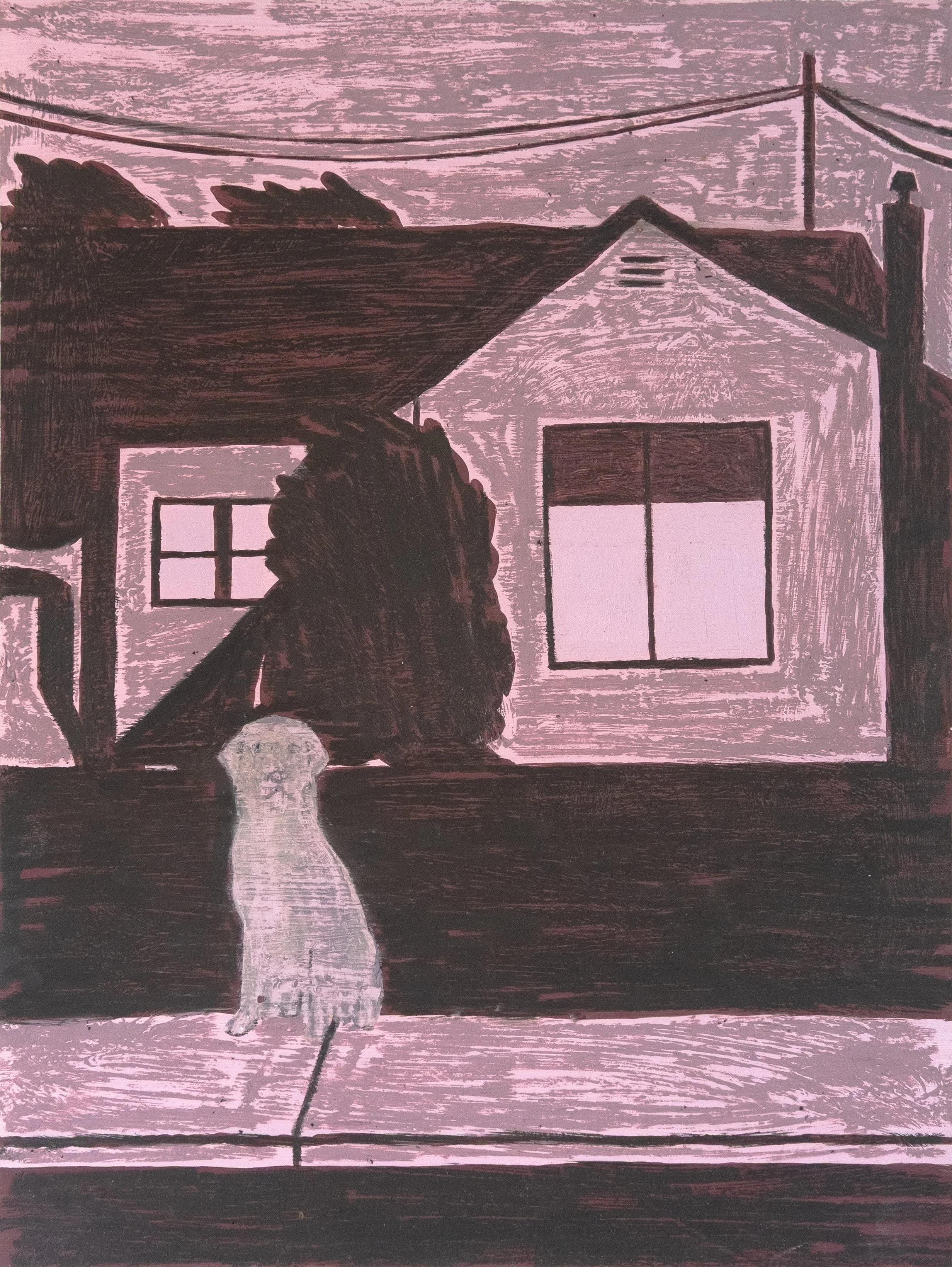 Fergal Styles
Dog on the Pavement, 2024
oil, oil pastel and gouache on paper
11¾ x 8⅝ in.
30 x 22 cm