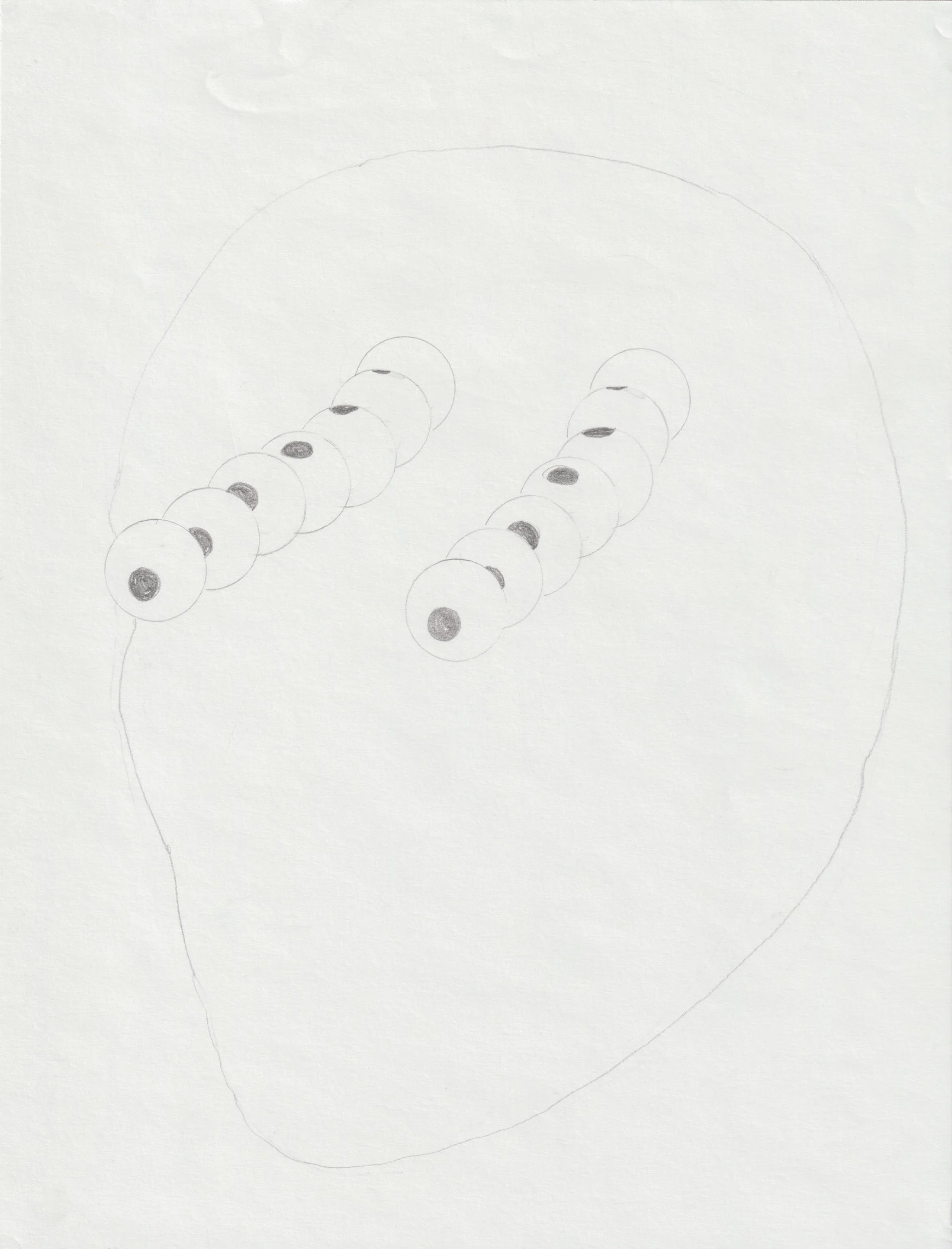  June Gutman (b. 1995)  
I Roll, 2024 
pencil on paper 
10 x 8 in. 
25 x 20 cm 
Courtesy of Kishka Gallery & Library