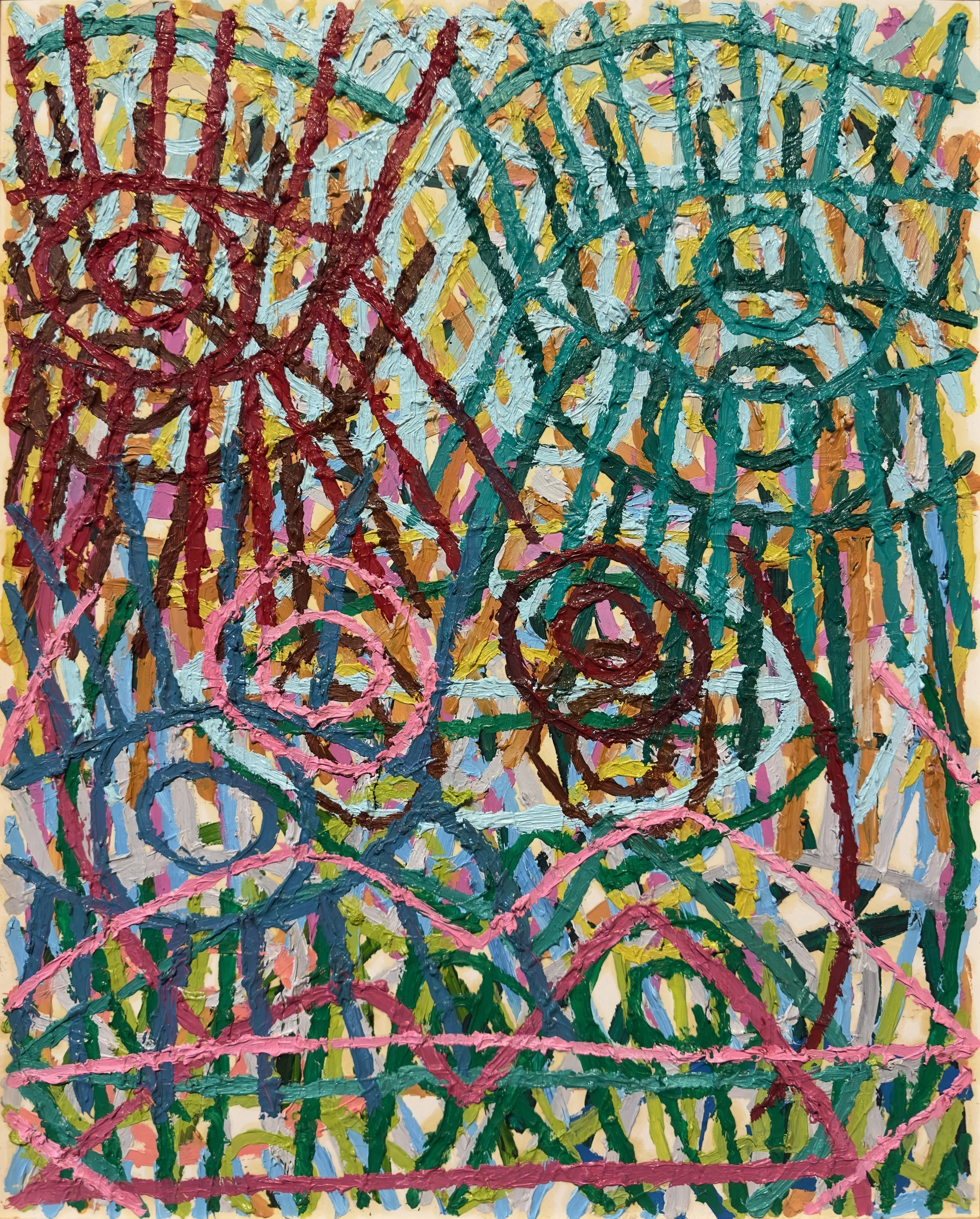  Michael Swaney  
Overlapse 2, 2025 
Acrylic and oil on matboard 
19¾ x 15¾ in. 
50 x 40 cm