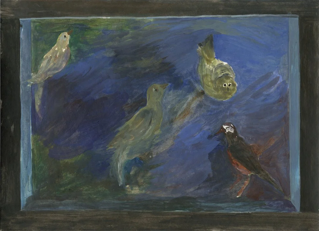 Four Figures in Indigo