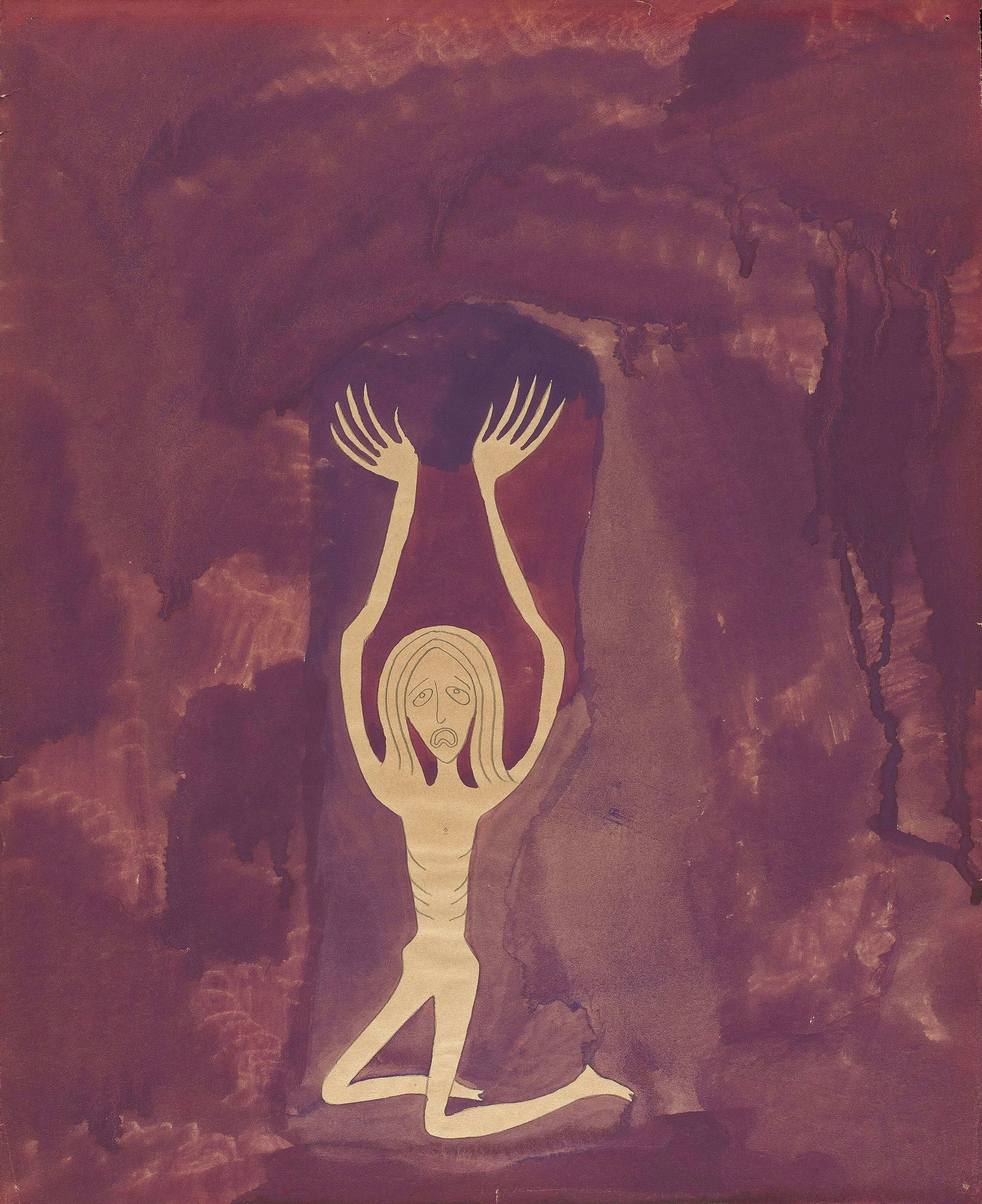  Mary Bishop (1914-1990)  
Untitled, late 1950’s 
poster paint on paper 
22 x 18 in. 
55 x 45 cm 
Adamson Collection/Wellcome Collection. Courtesy of Wellcome Collection. 
Copyright Adamson Collection Trust