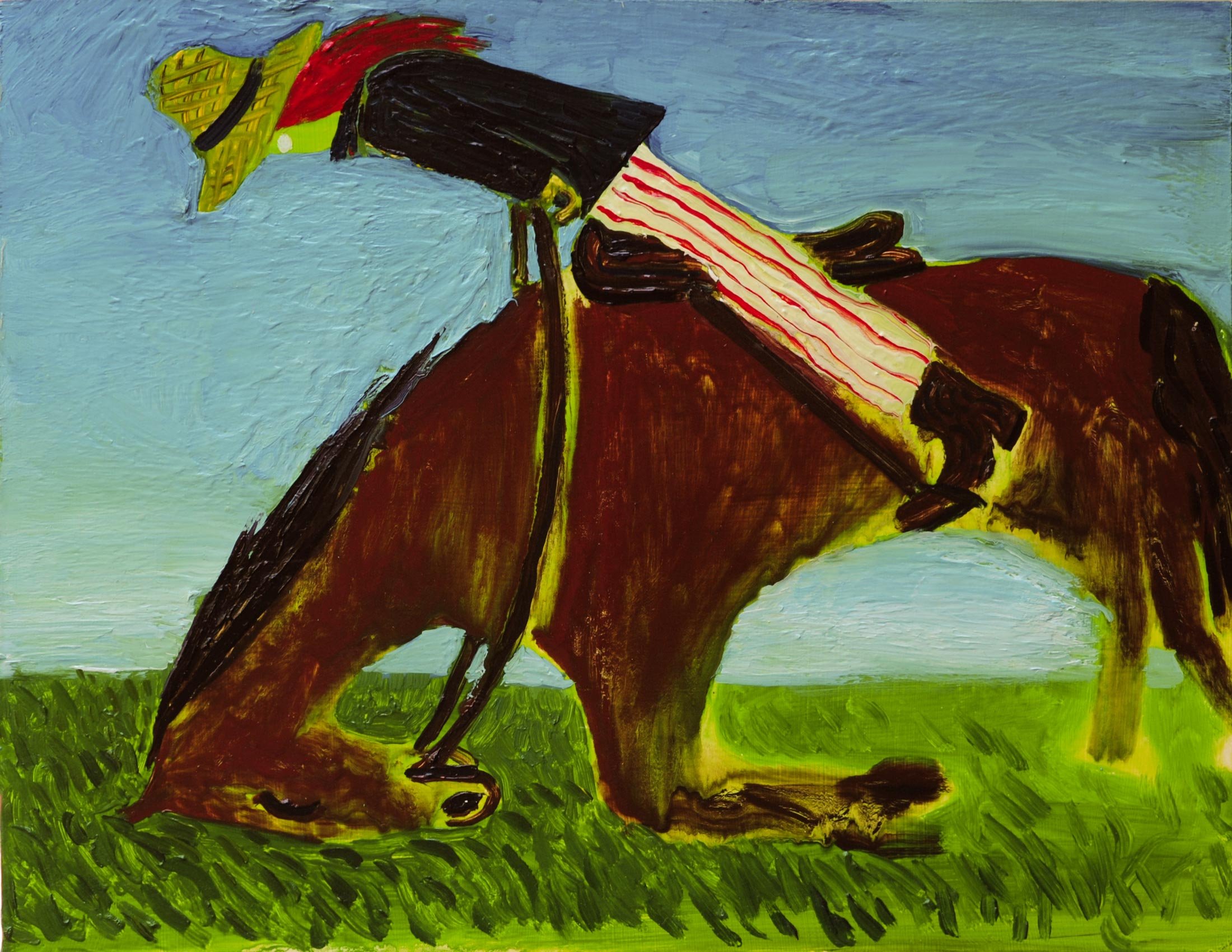 André Ethier
Untitled (Rider), 2025
oil on Masonite
14 x 18 in.
35 x 45 cm
Courtesy of the artist and Derek Eller Gallery, New York.