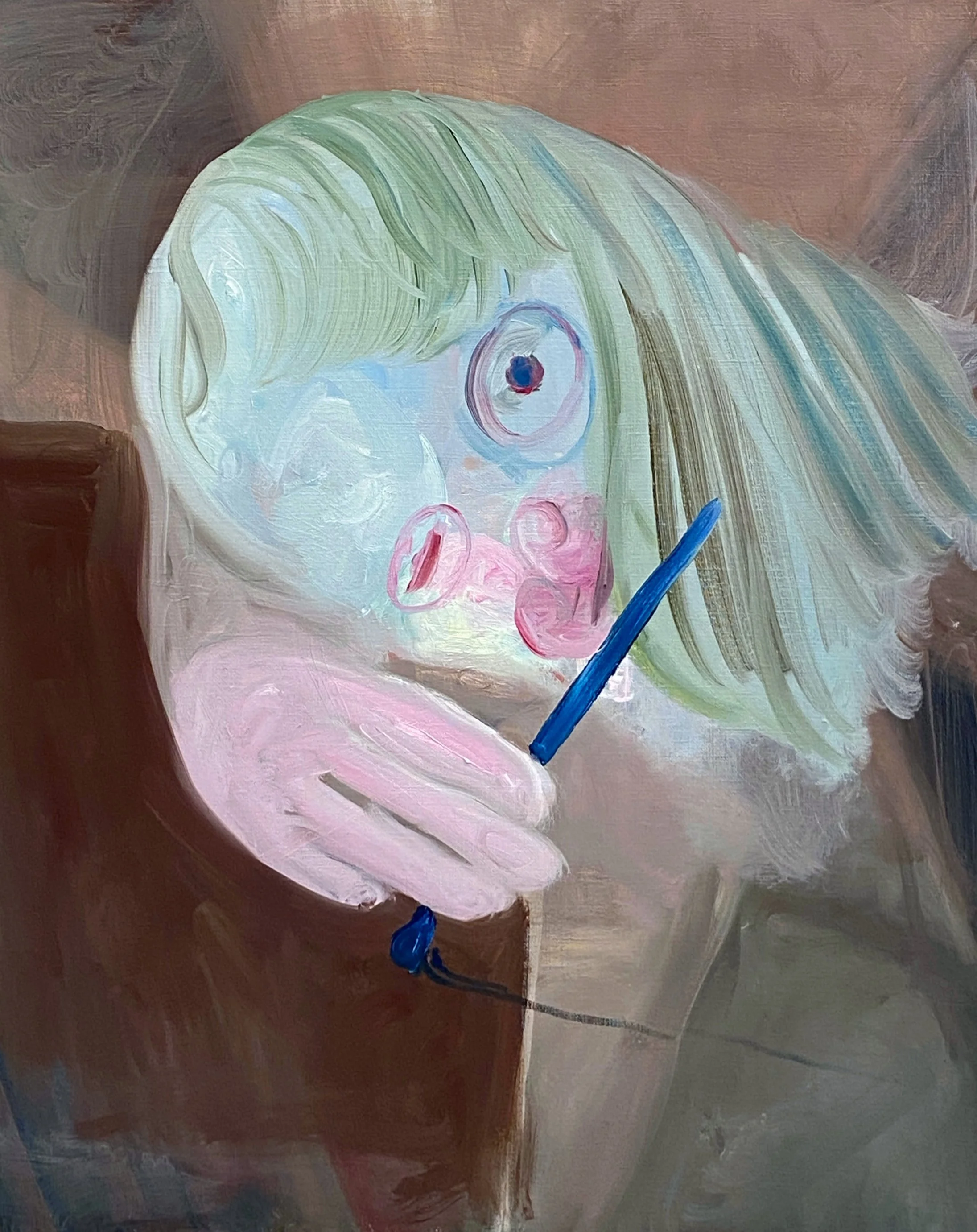 Untitled, 2025  
oil on paper  
15 x 18 1/8 inches  
38 x 46 cm