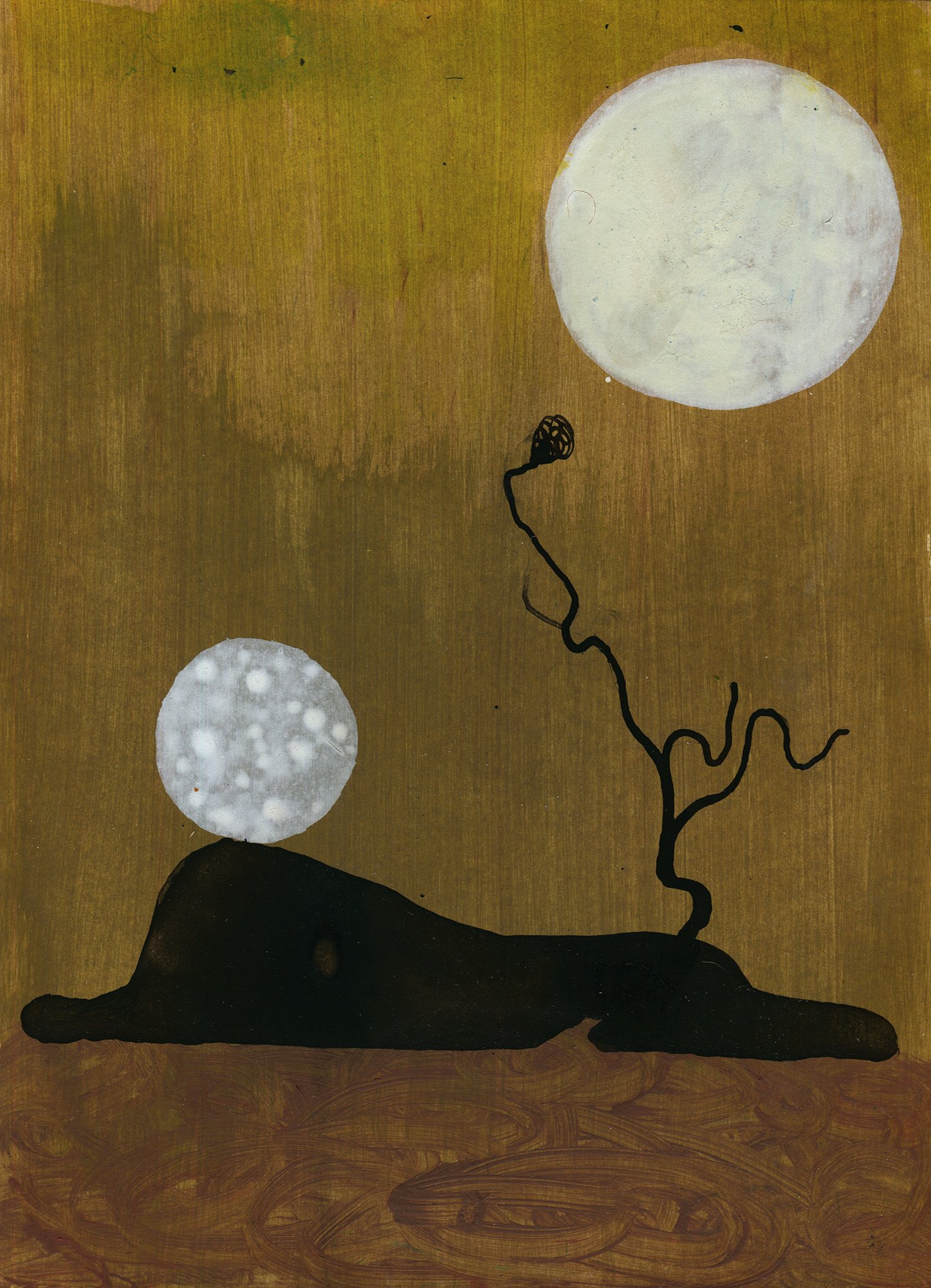  Gosia Machon  
Mirror, 2025 
ink on paper 
11¼ x 7⅞ in. 
28 x 20 cm