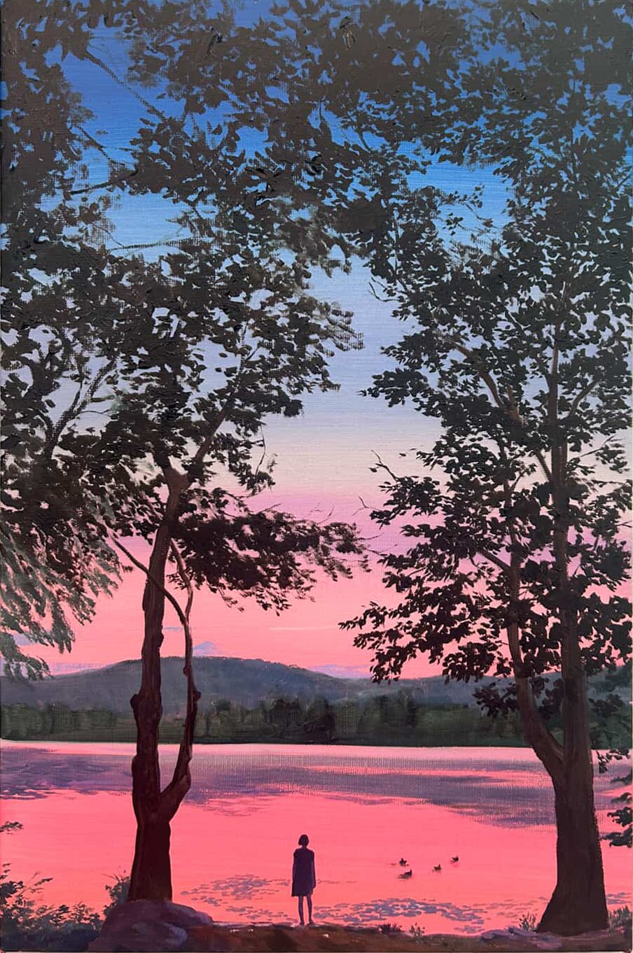 Sebastian Blanck
Pink Lake Shore, 2024
oil on canvas
15 x 10 in.
38 x 25 cm
Courtesy of the artist and Miles McEnery Gallery, New York
