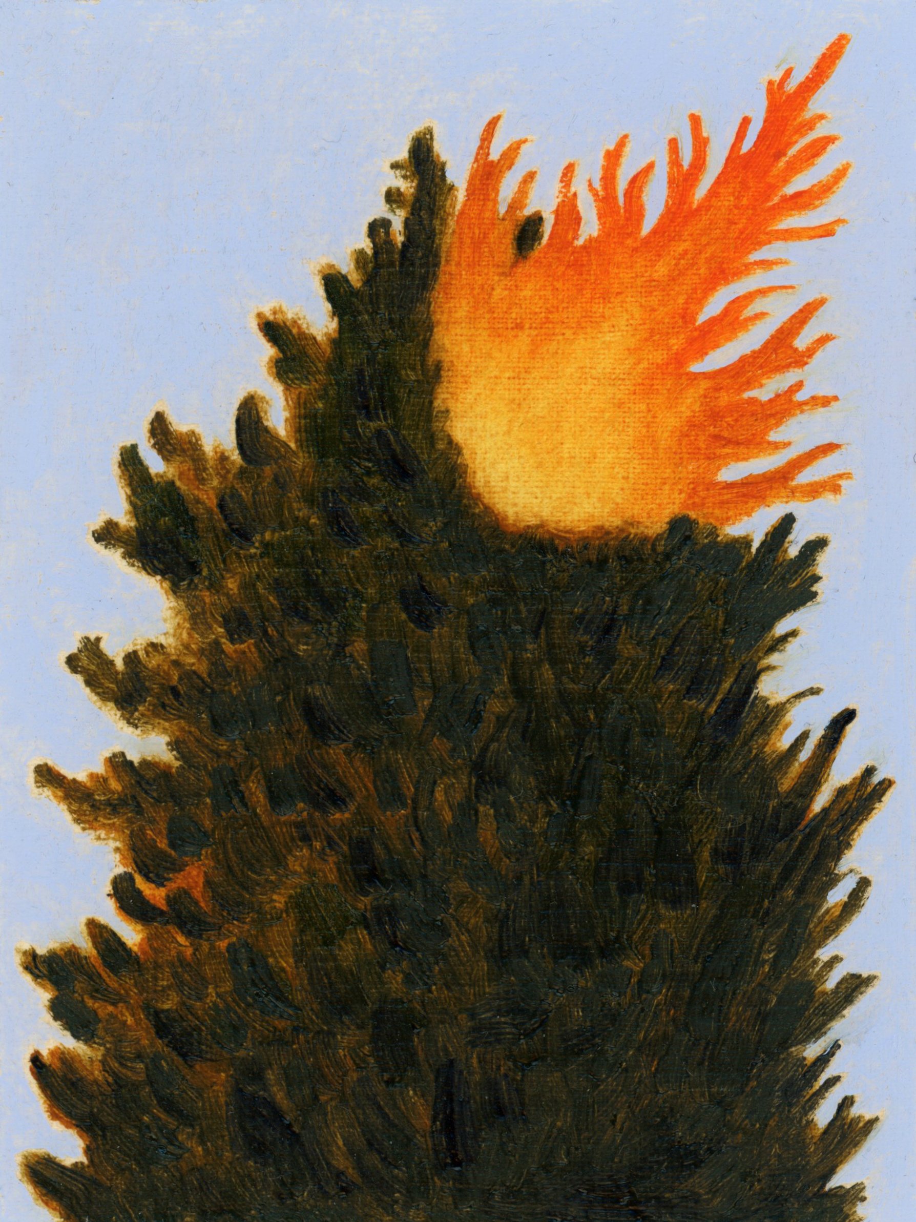  Joseph Dilnot  
Inferno, 2026 
oil on paper 
4 x 3 in 
10.2 x 7.6 cm