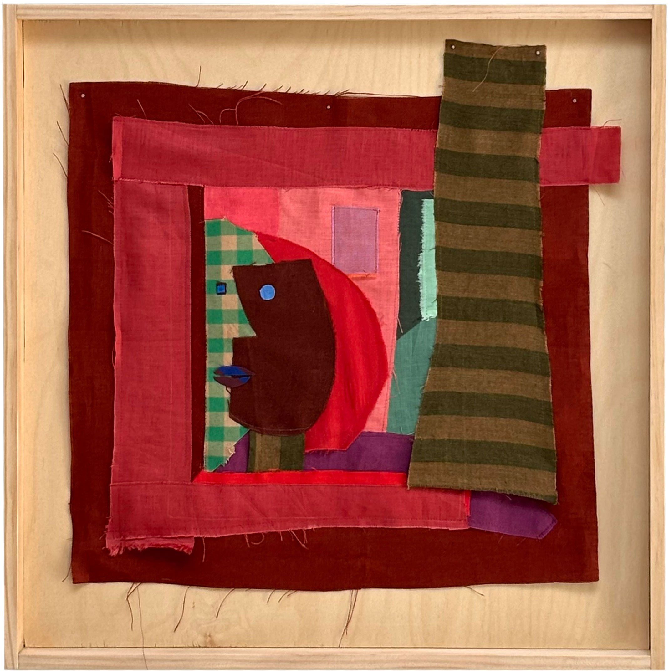 Lisha Bai
Locked Lips, 2025
linen and voile
18½ x 18 in.
46 x 45 cm