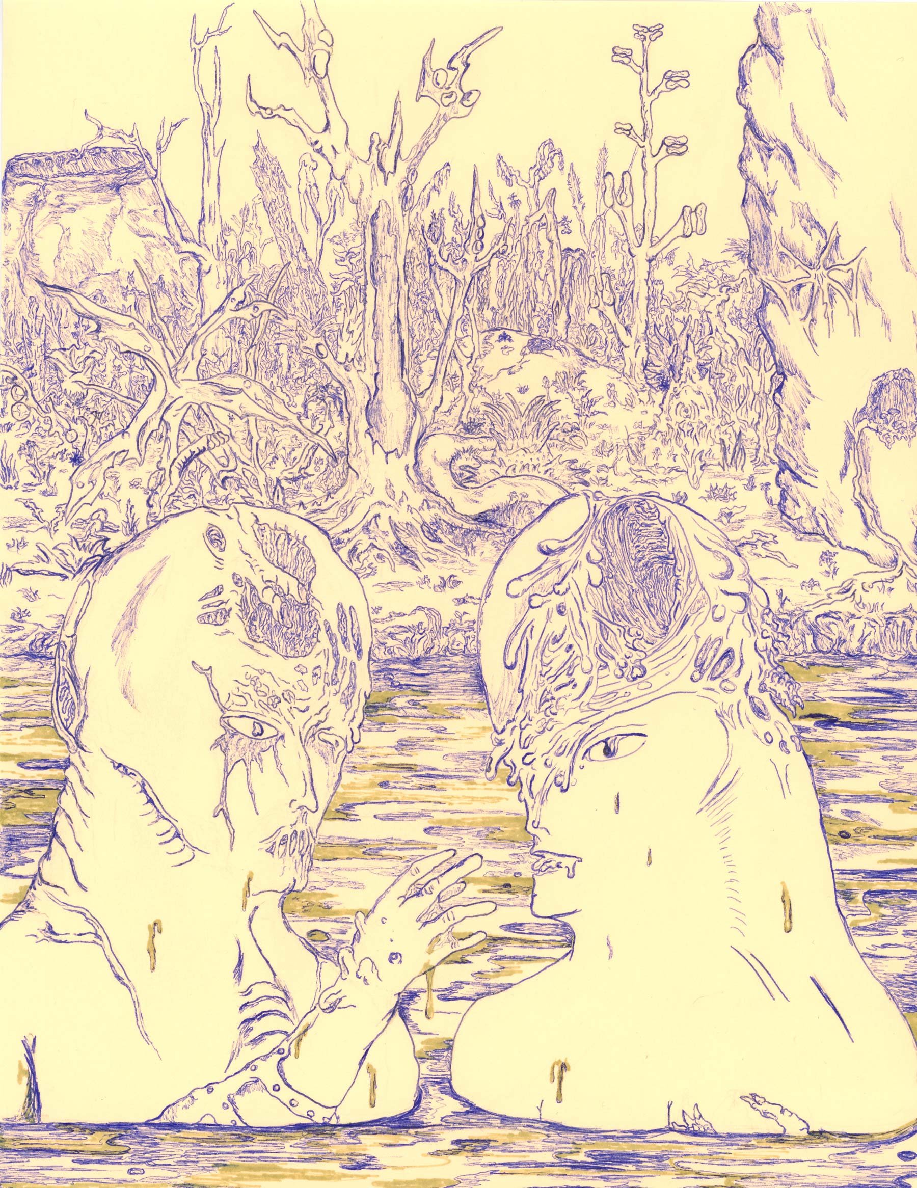 Matt Lock
Mucker Mating Ritual, 2024
ink, pencil, marker on paper
11 x 8½ in.
27 x 21 cm