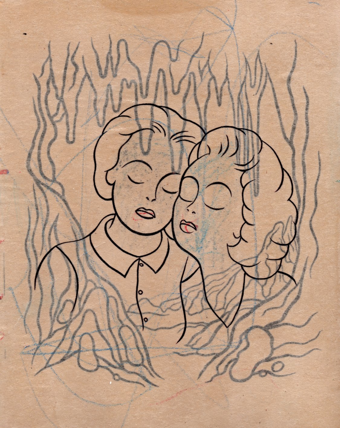 Untitled, 2023 
ink and crayon on paper 
11 x 8½ in. | 27 x 21 cm